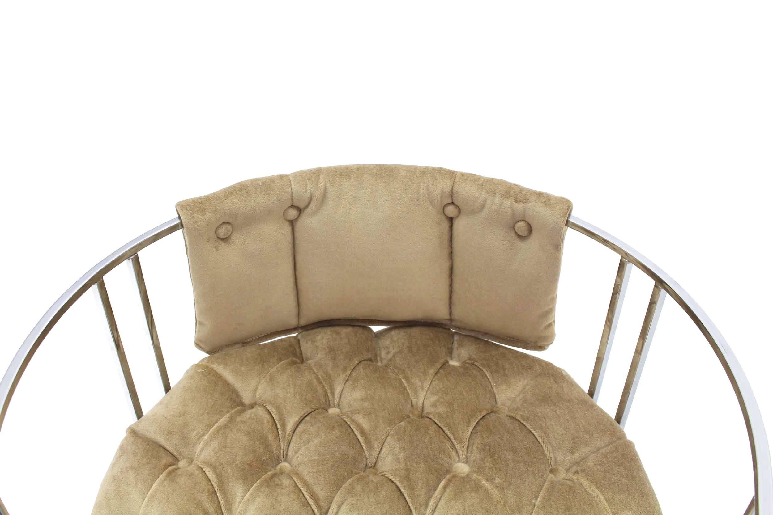Chrome Lounge Chair New Mohair Upholstery For Sale 1