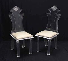 Lucite Four Chairs Table Dinette Set