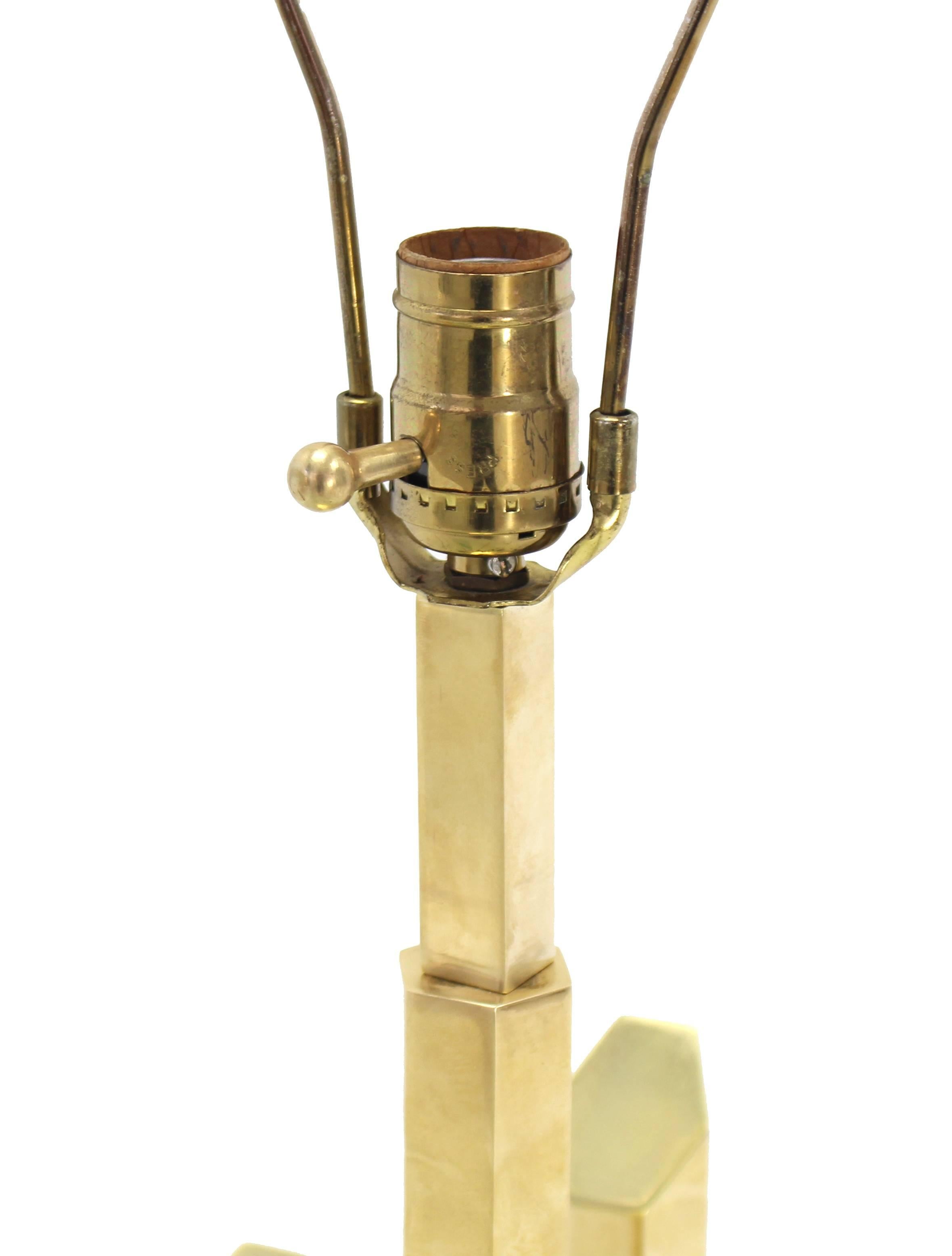 20th Century Solid Brass Table Lamp For Sale