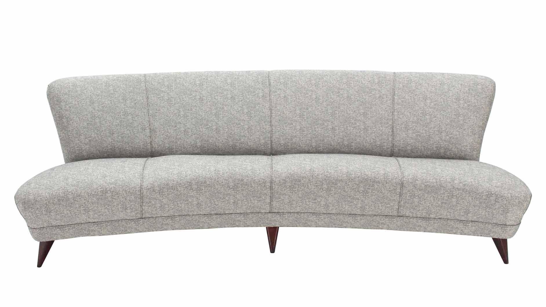 Mid-Century Modern New Upholstery Curved  Cloud Sofa