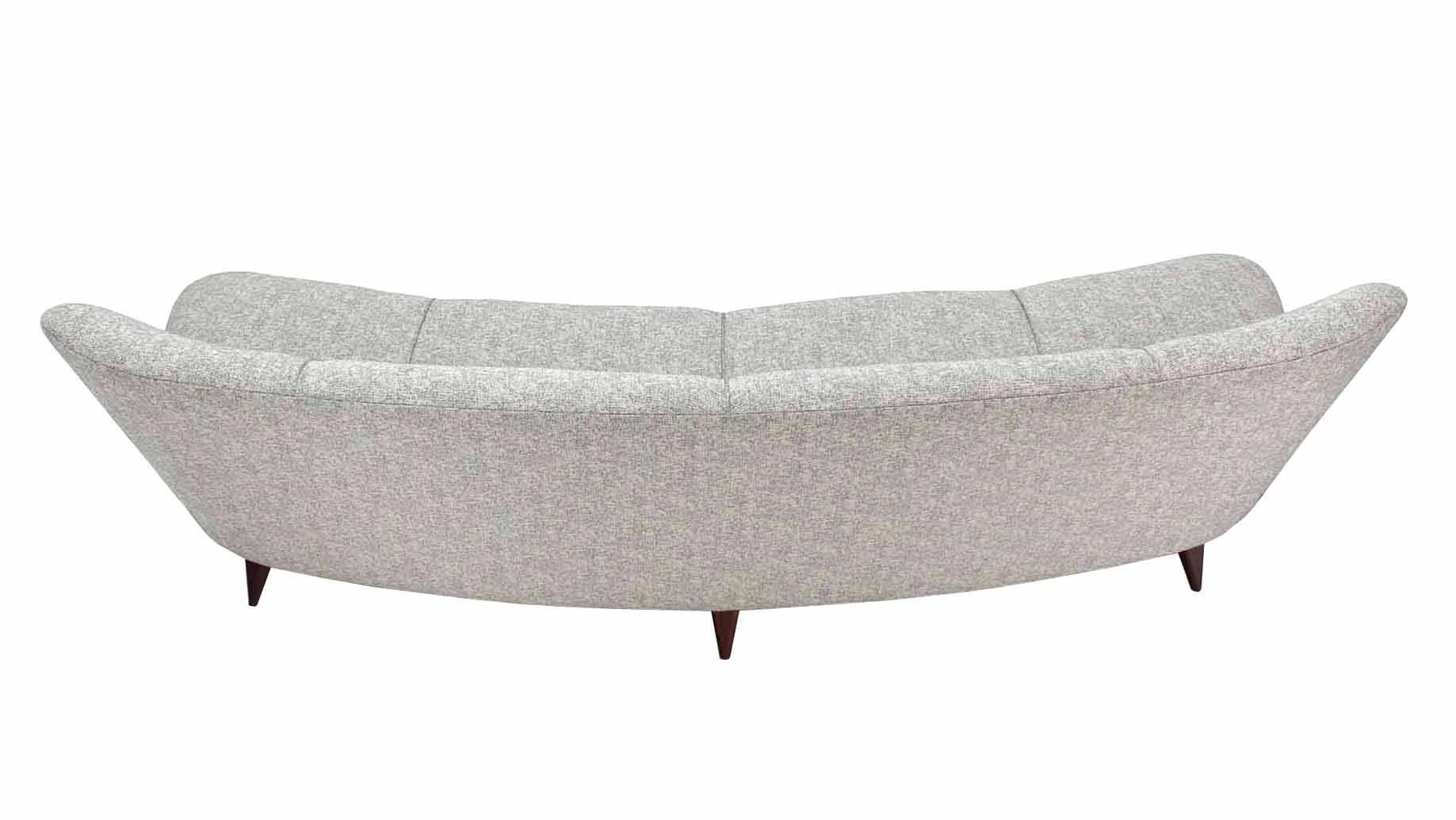 20th Century New Upholstery Curved  Cloud Sofa