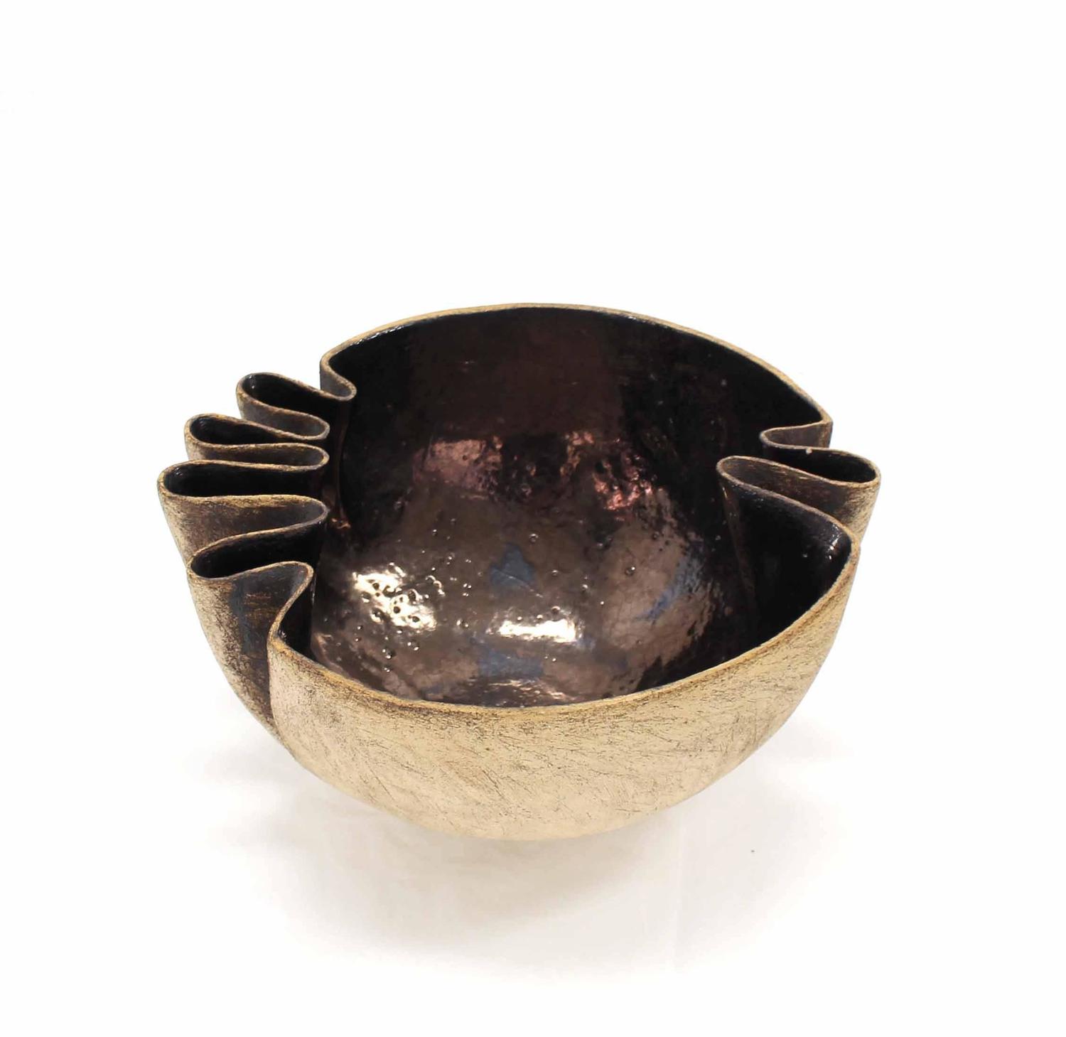 Large Modern Art Pottery Bowl Artist Marked For Sale at 1stdibs