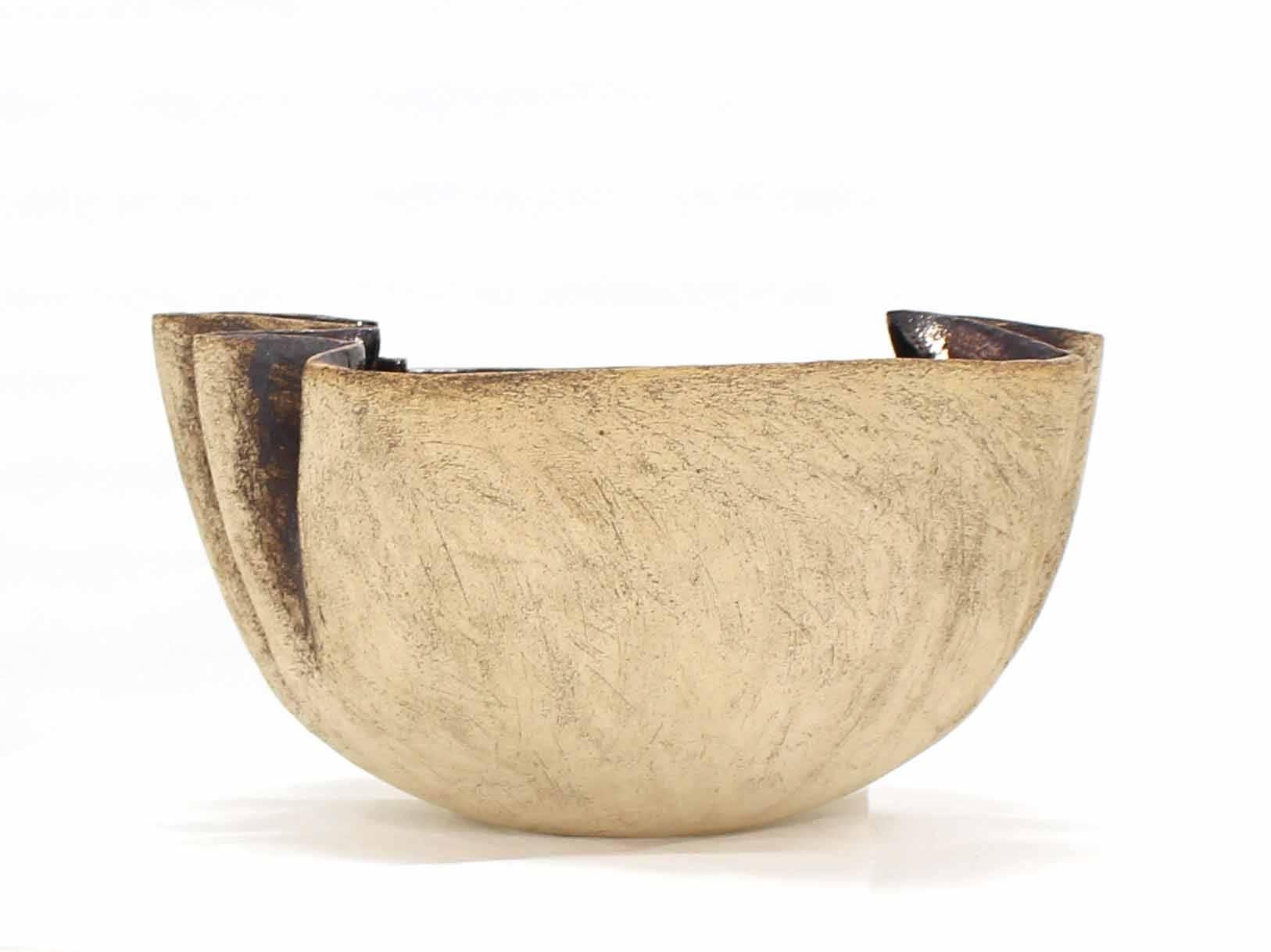 Large Modern Art Pottery Bowl Artist Marked 2