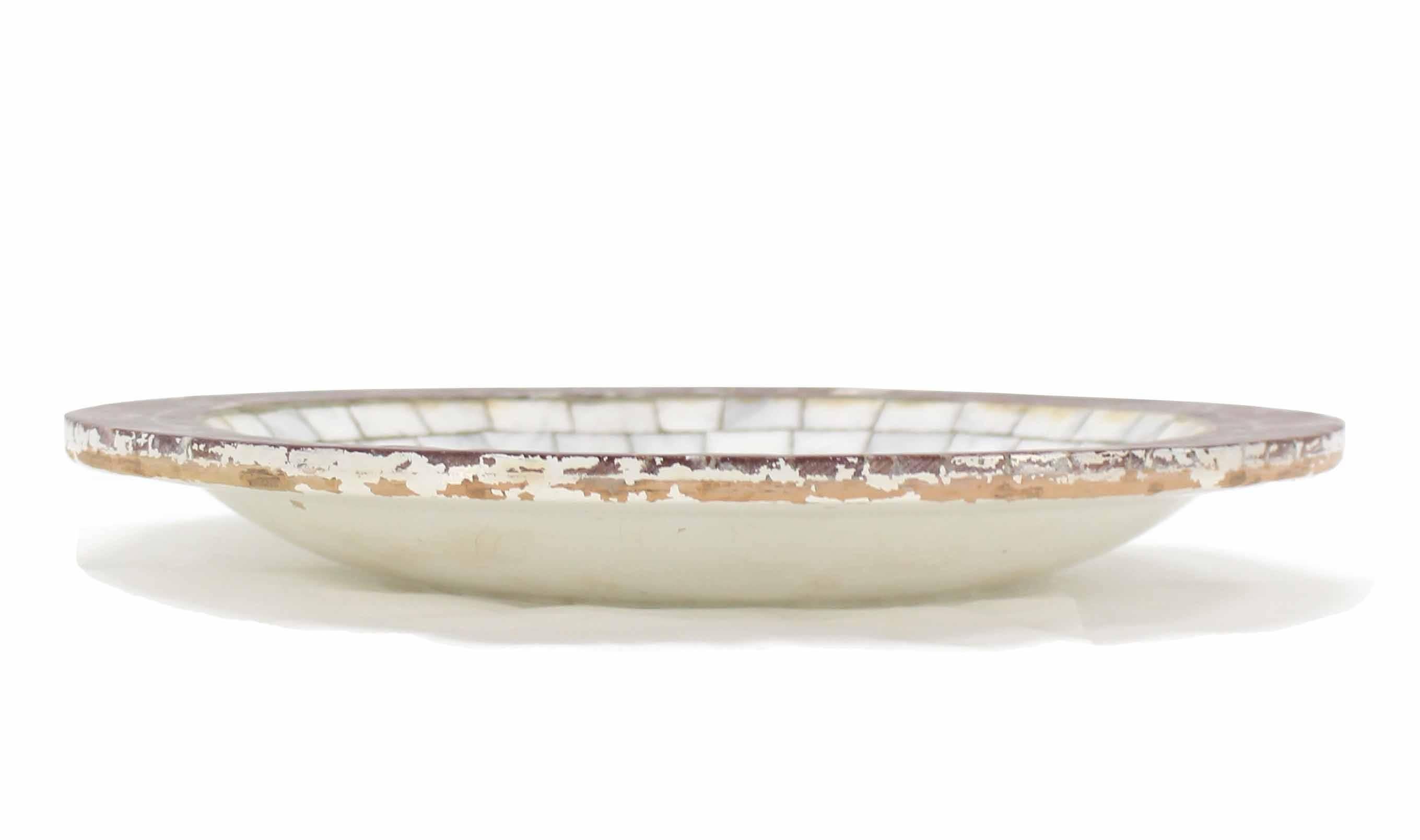 American Handmade Denmark Tile Bowl Charger For Sale