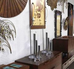 Pair of Chrome Table Lamps