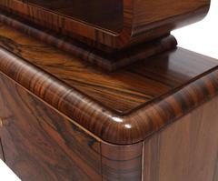 Glass Sliding Doors Restored All Rosewood Art Deco Cabinet