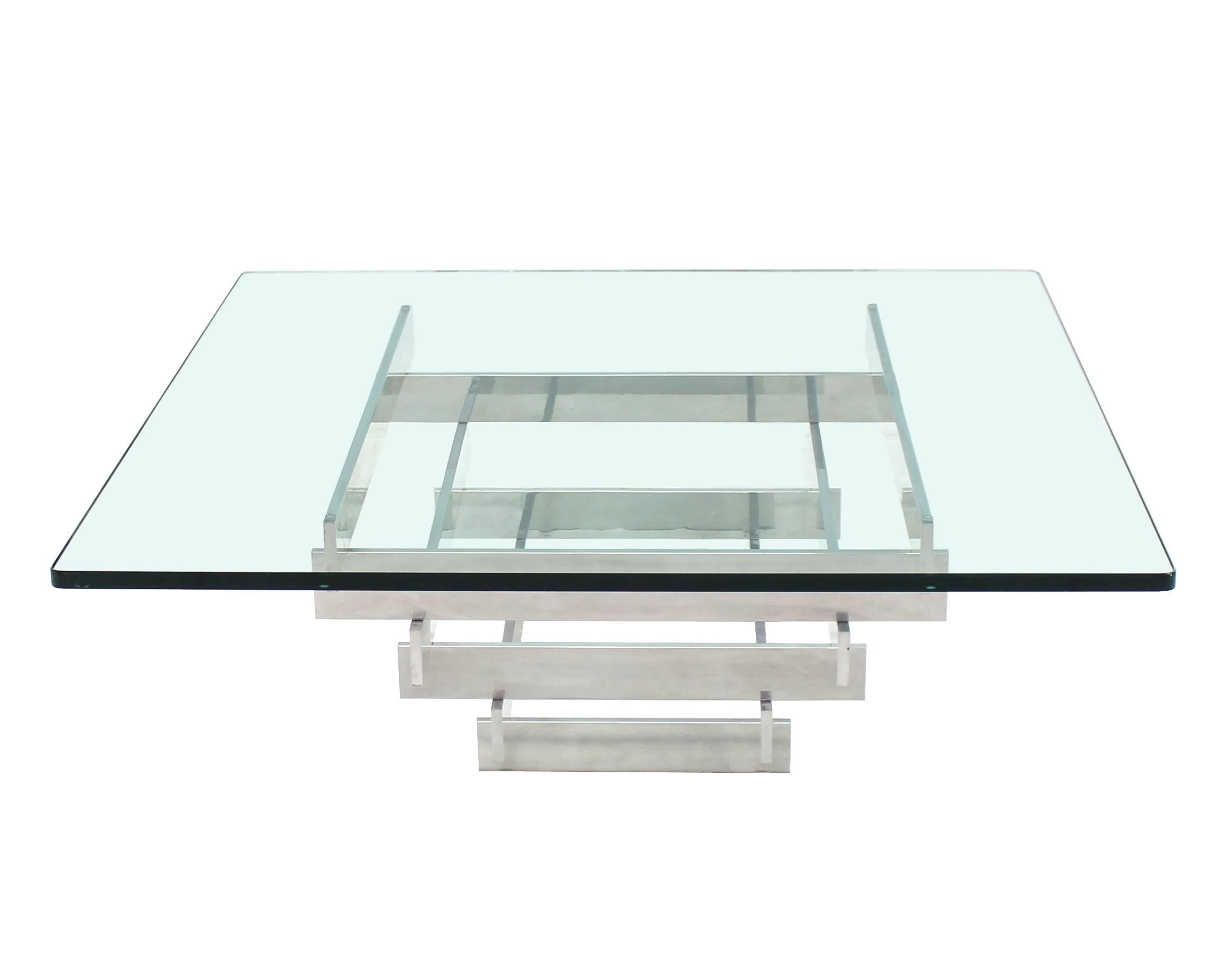 pyramid glass coffee table