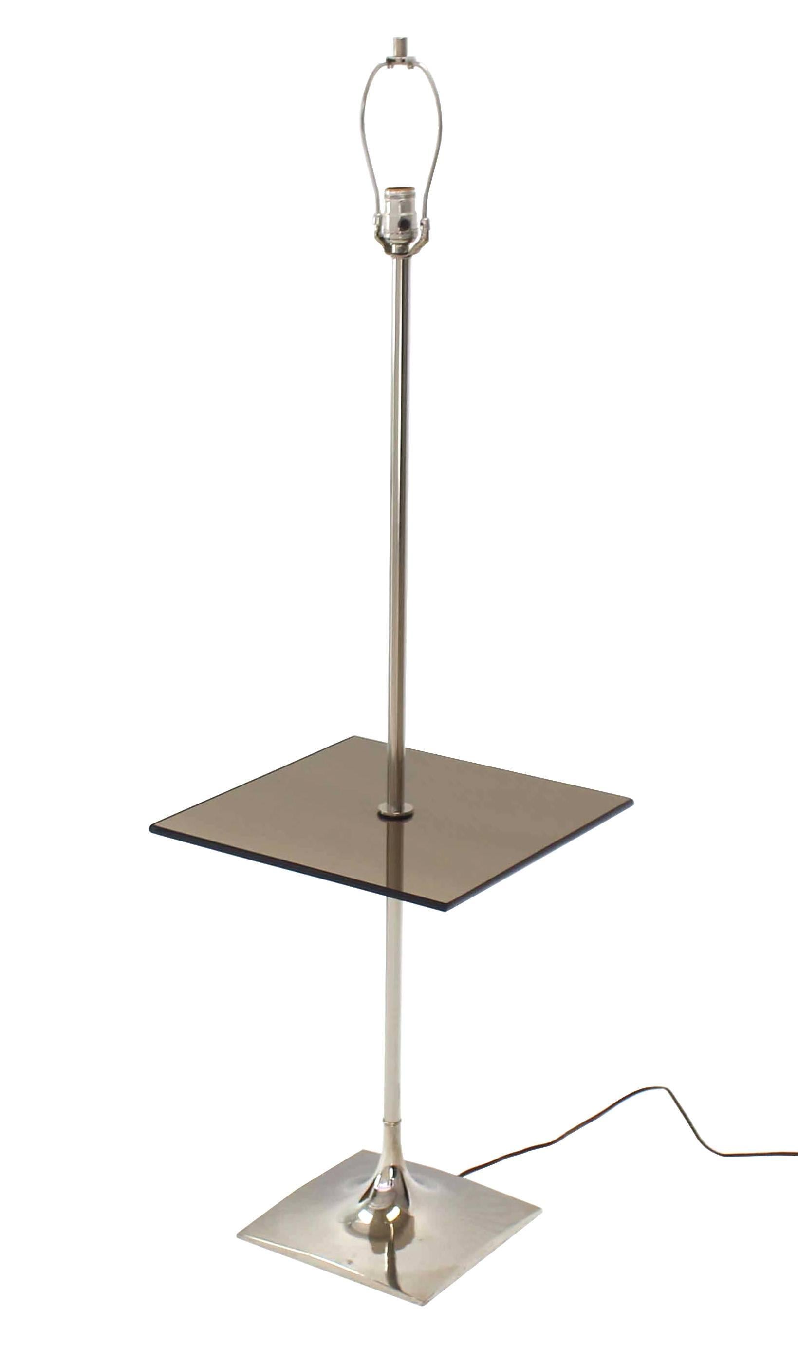 Americano Lampada da tavolo in vetro fumé di Laurel in vendita