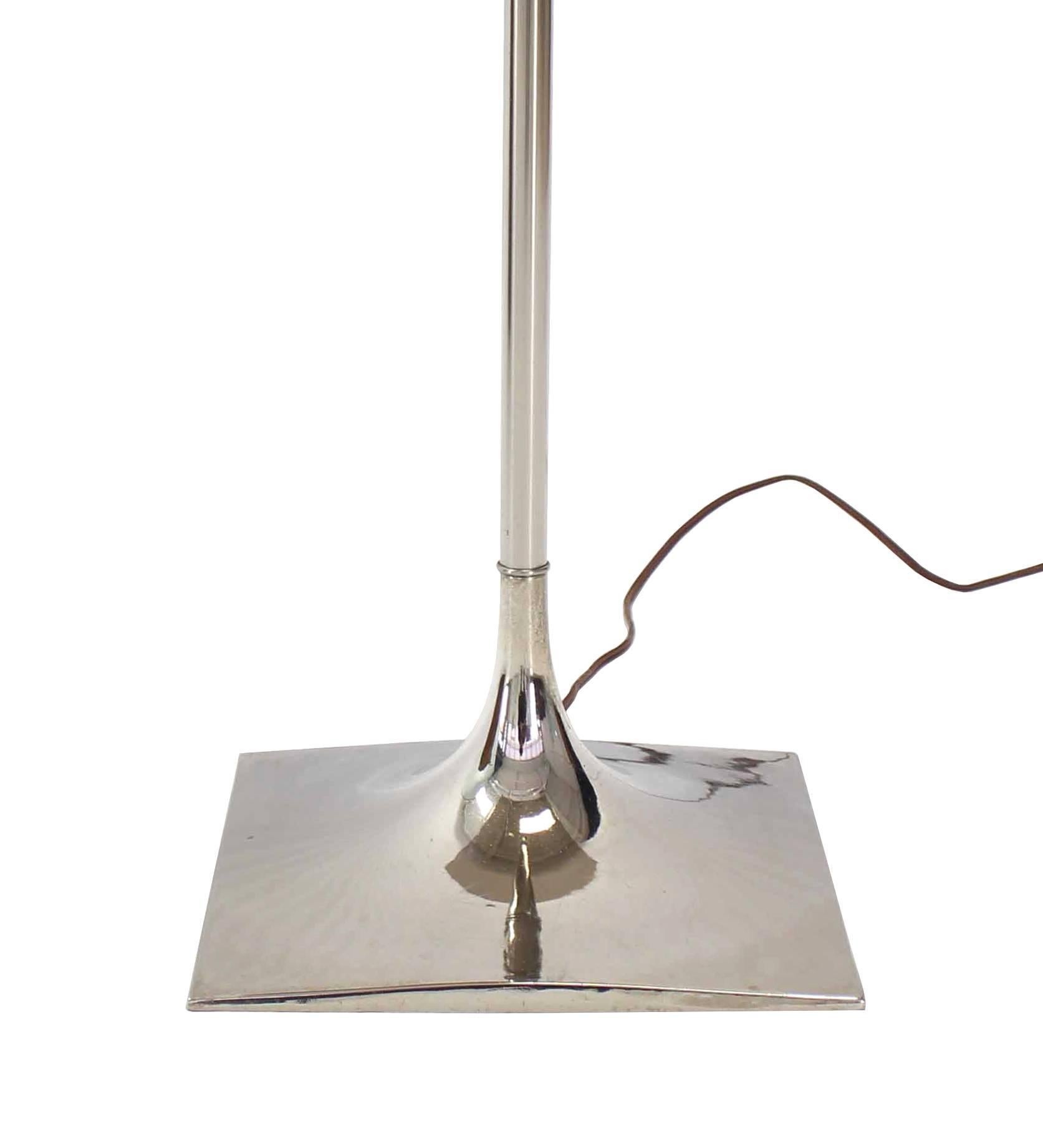 American Smoked Glass Table Floor Lamp by Laurel For Sale
