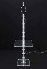 Lucite Floor Lamp Side Table