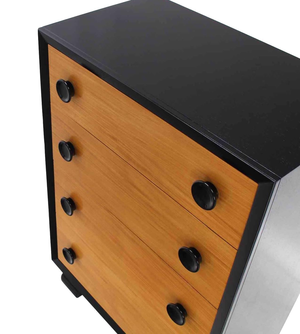 American Two-Tone Mid-Century Modern Four-Drawer Dresser