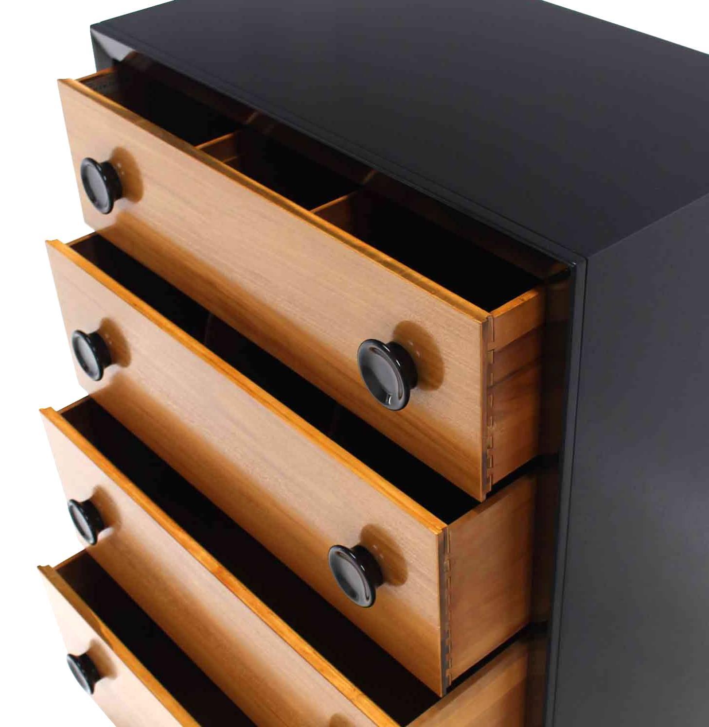 20th Century Two-Tone Mid-Century Modern Four-Drawer Dresser