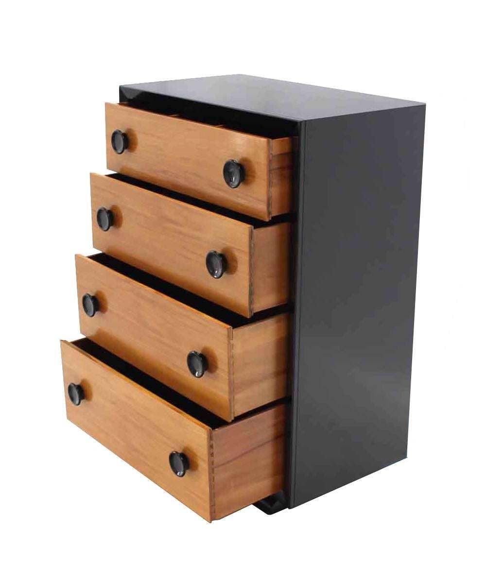 Two-Tone Mid-Century Modern Four-Drawer Dresser 1