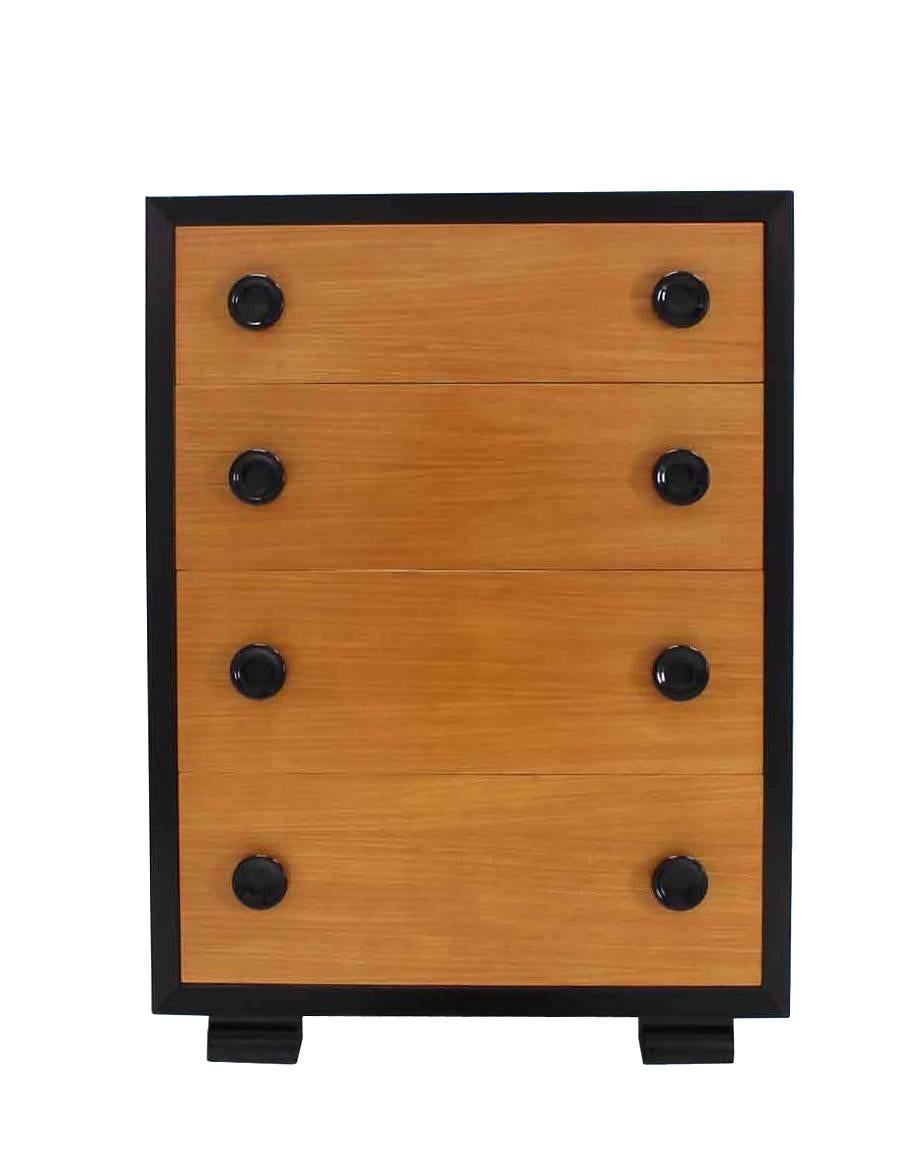 Two-Tone Mid-Century Modern Four-Drawer Dresser 2