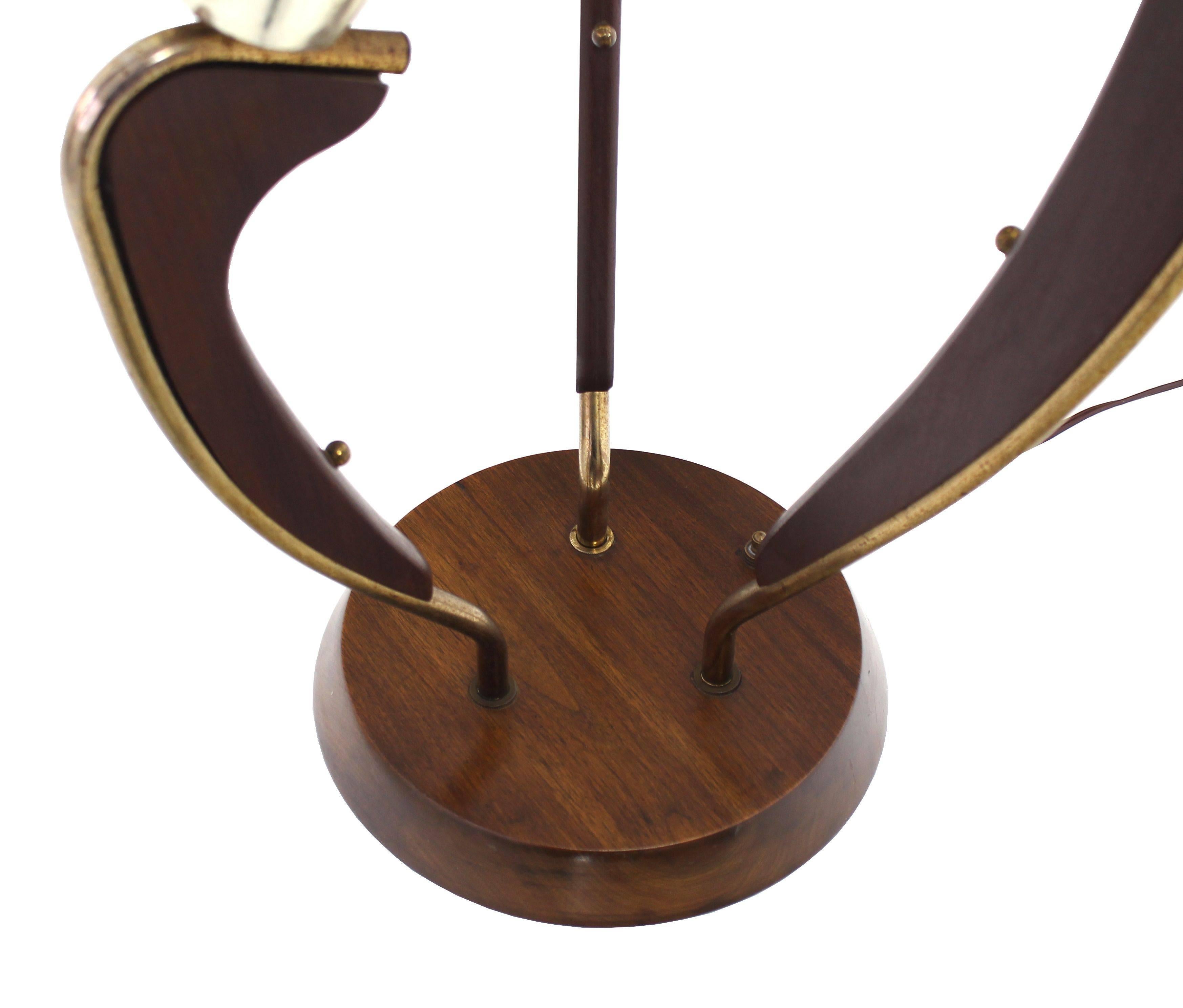 brass mid century table lamp