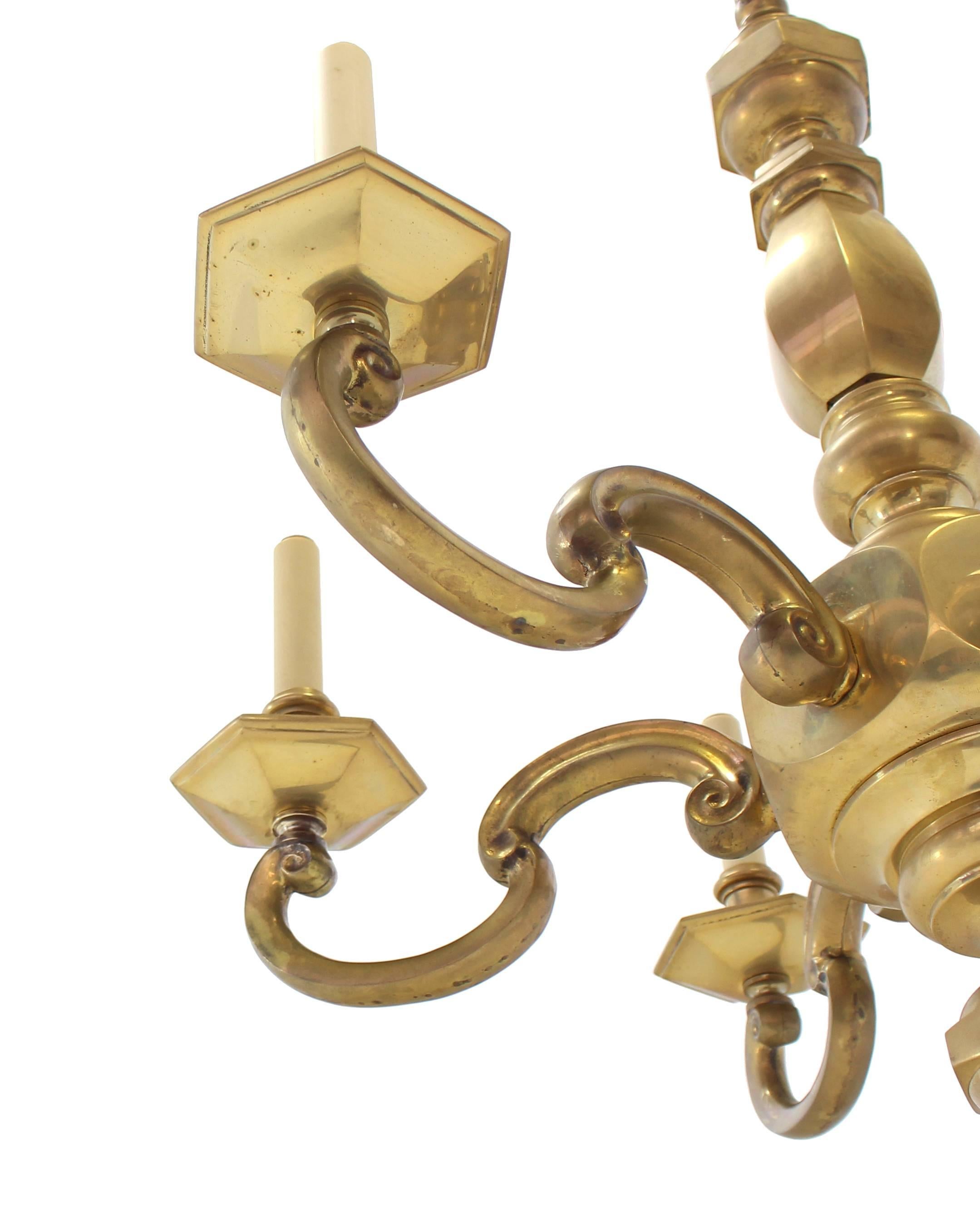 heavy brass chandelier