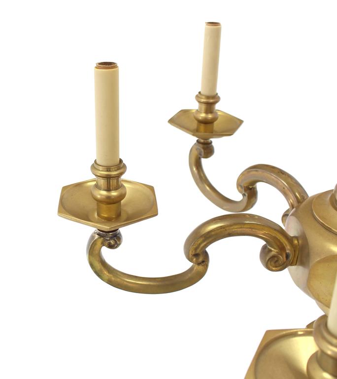 Heavy Solid Brass Light Fixture by Chapman For Sale at 1stDibs solid brass chandelier, solid