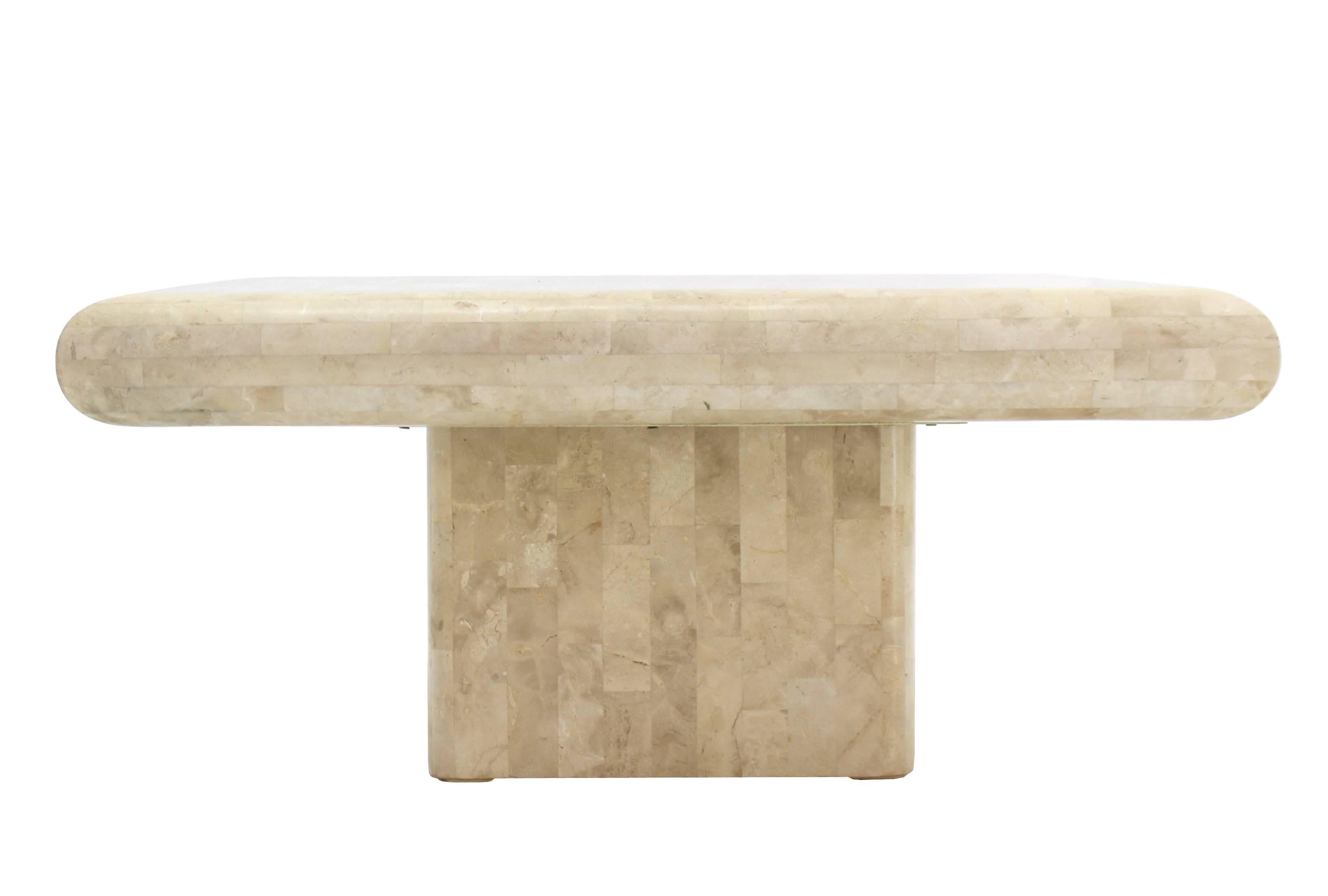 Mid-Century Modern Tessellated Stone Tile Coffee Table For Sale