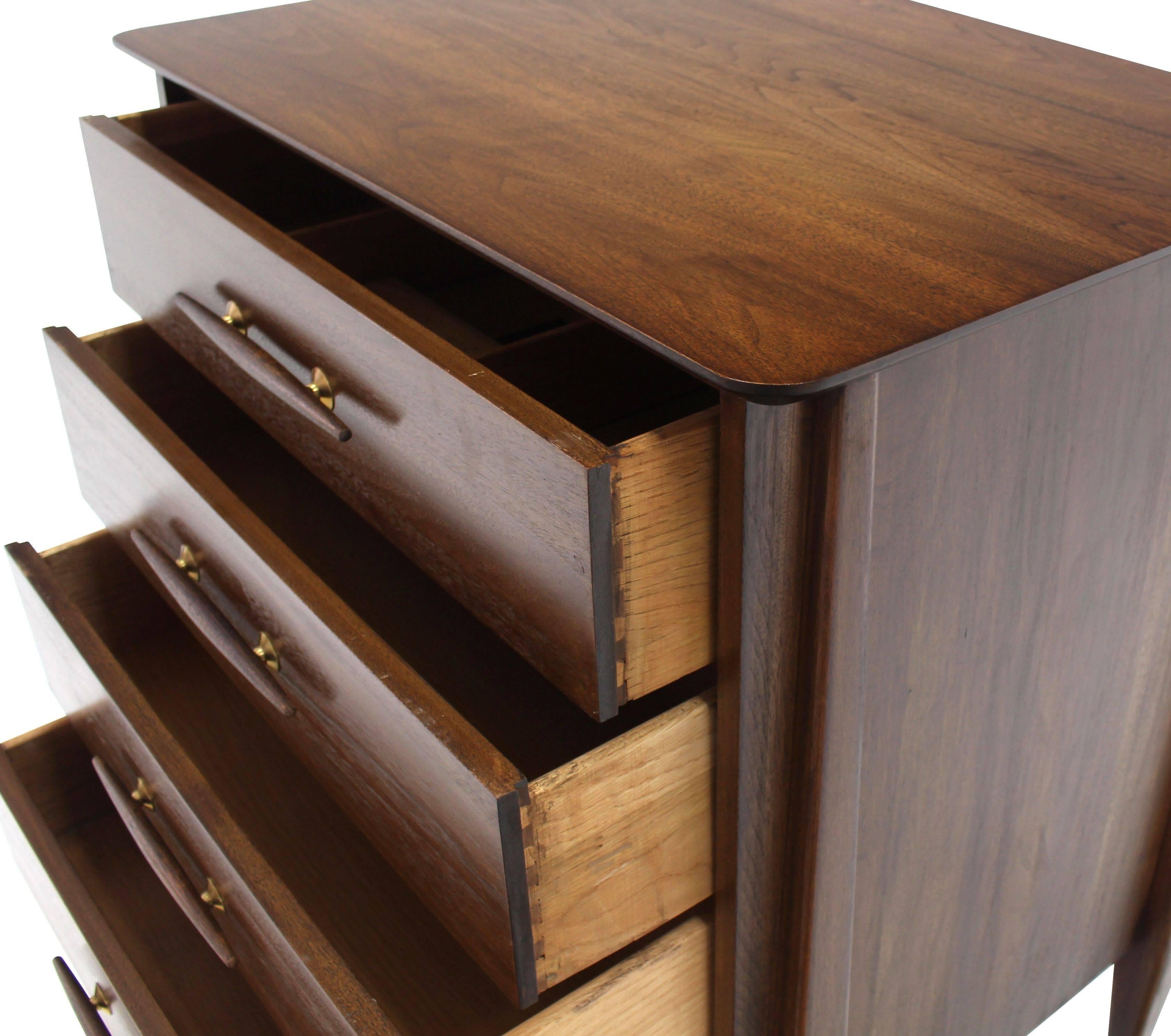 Lacquered Walnut Four-Drawer Bachelor Chest For Sale