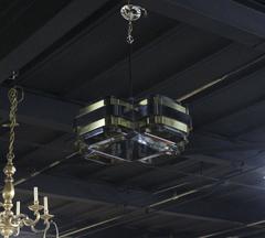 Brass and Chrome Light Fixture