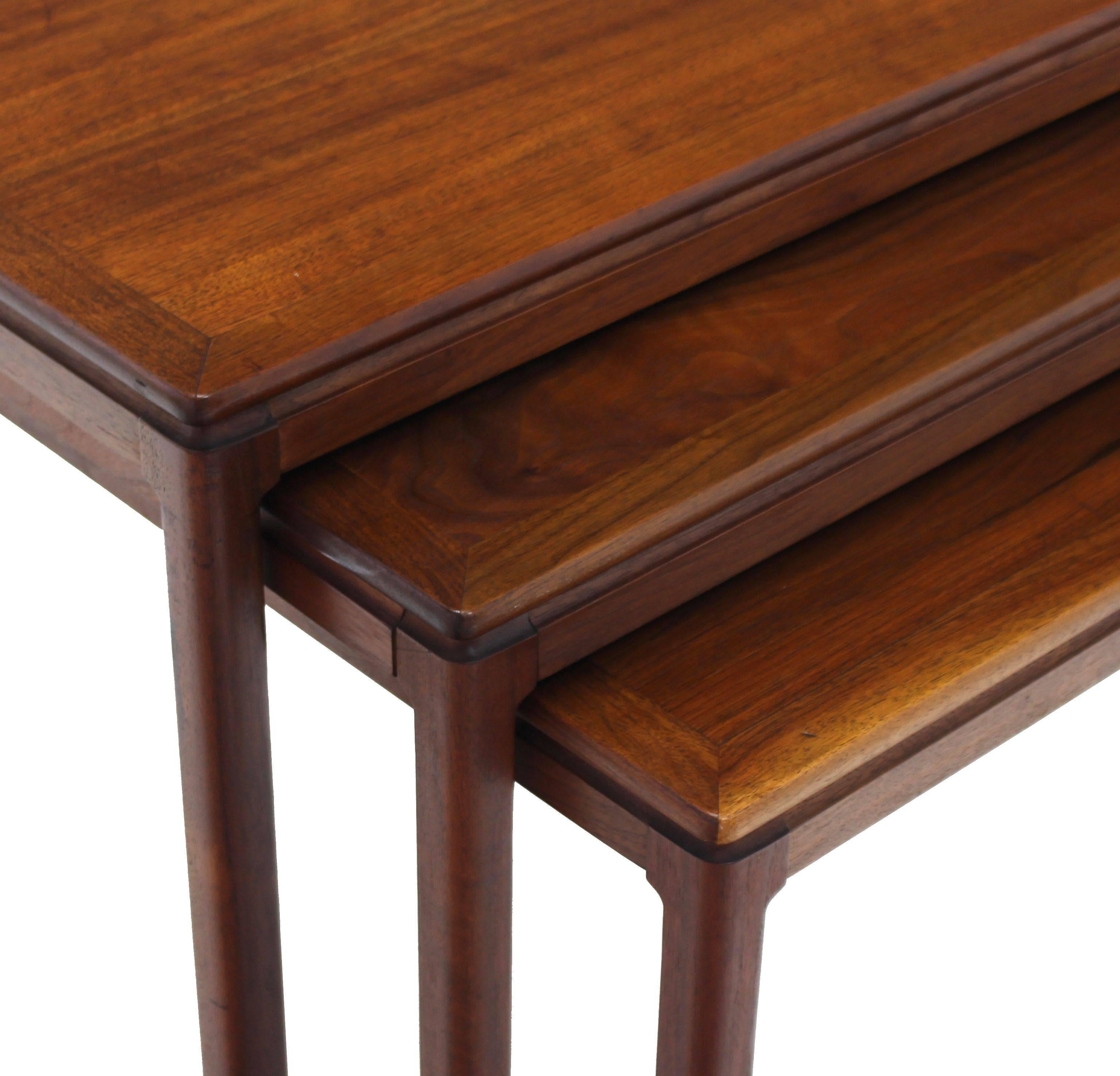 20th Century Set of Three Teak Nesting Tables by Dux For Sale