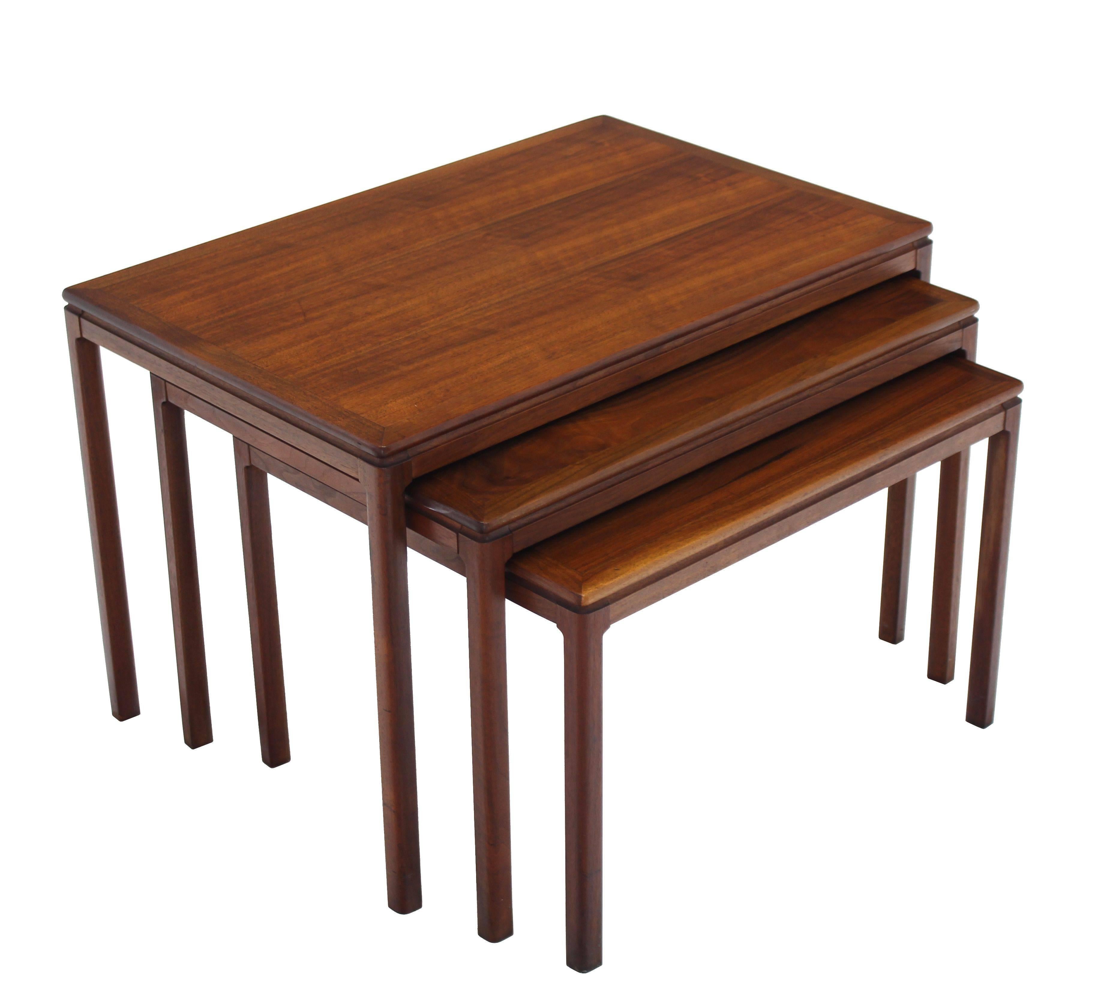 Set of Three Teak Nesting Tables by Dux For Sale 2