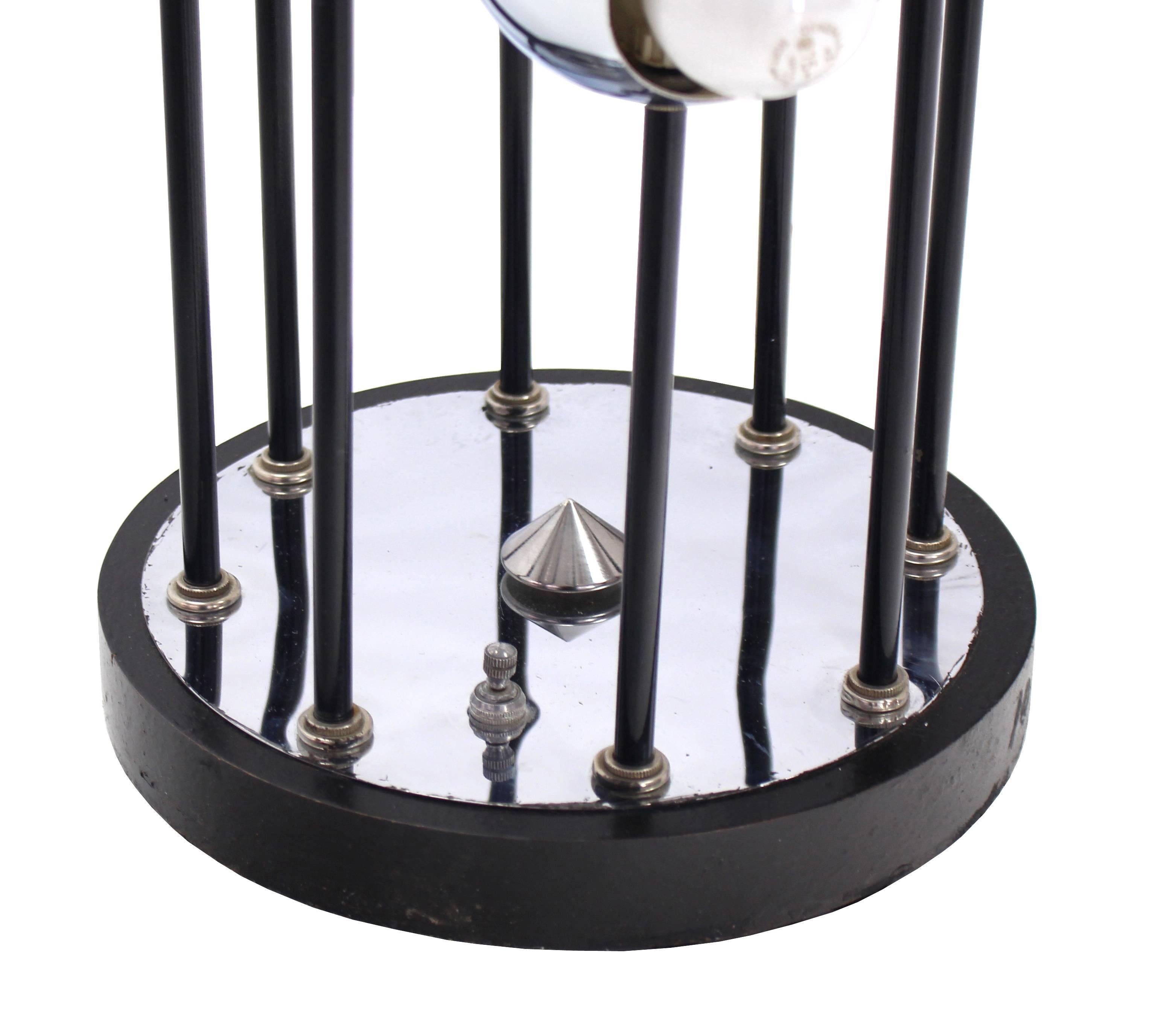 20th Century Mid-Century Modern Chrome Globe Table Lamps For Sale