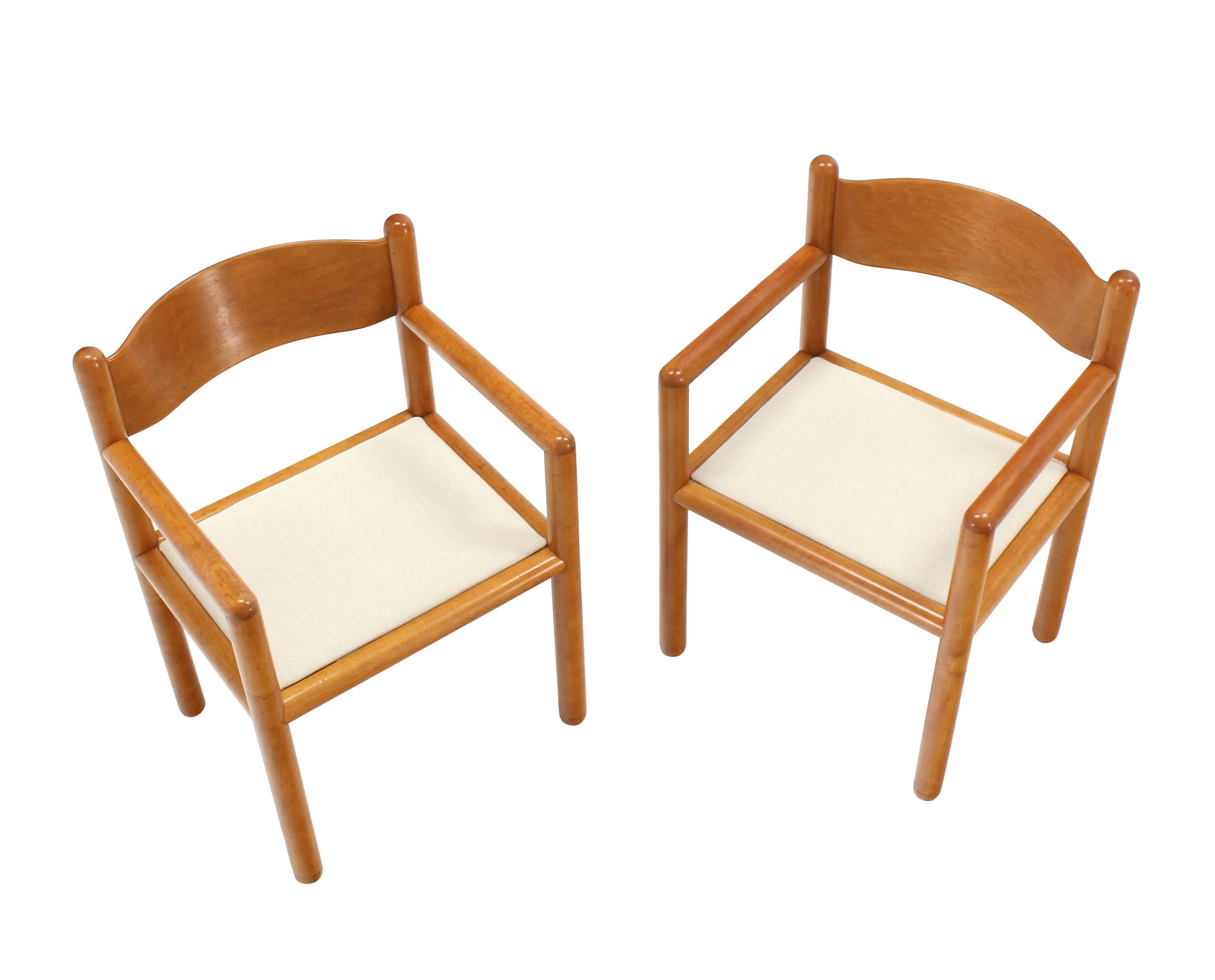 American Set of Six Mid Century Modern Chairs with Sculpted Plywood Back For Sale