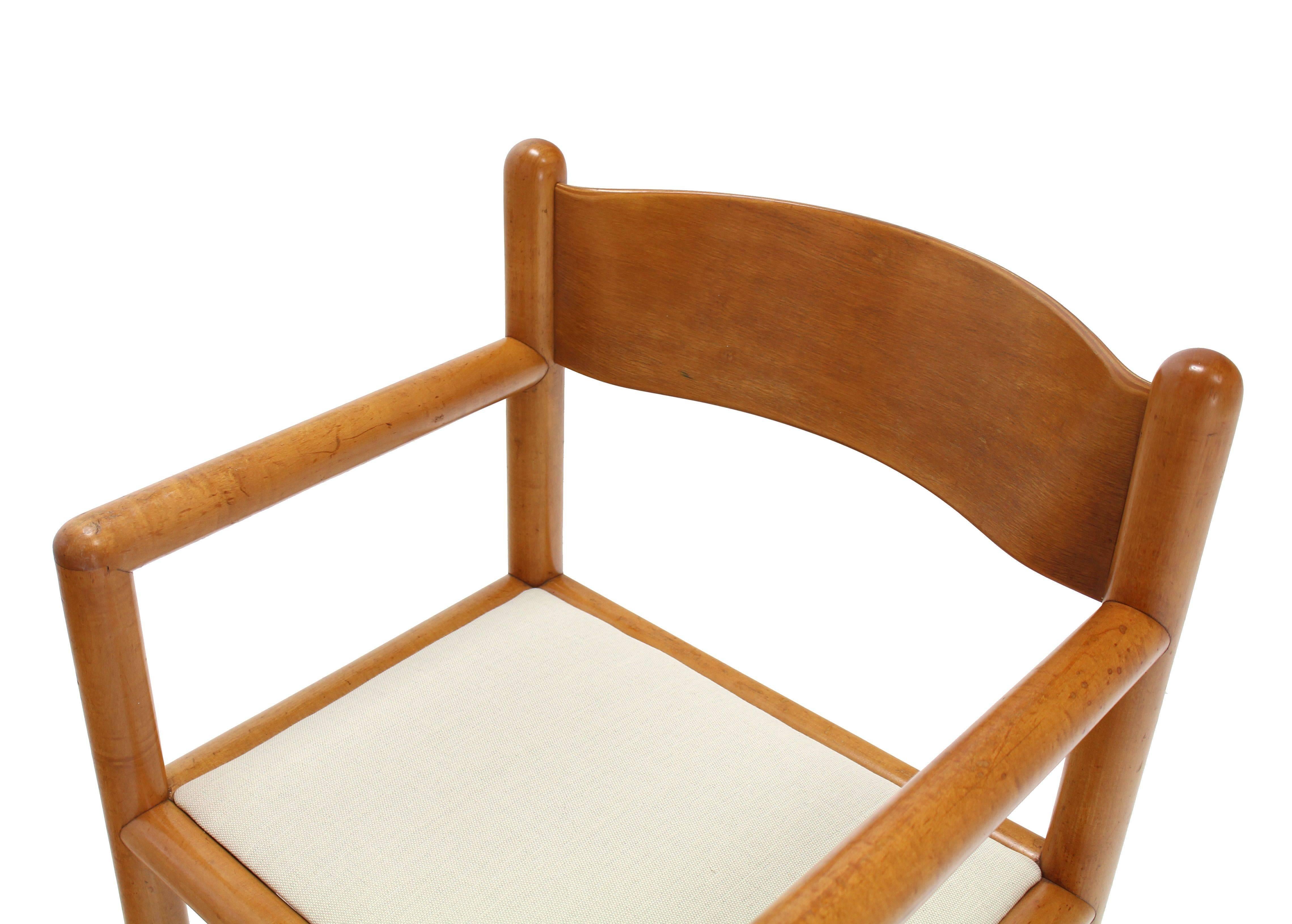 20th Century Set of Six Mid Century Modern Chairs with Sculpted Plywood Back For Sale