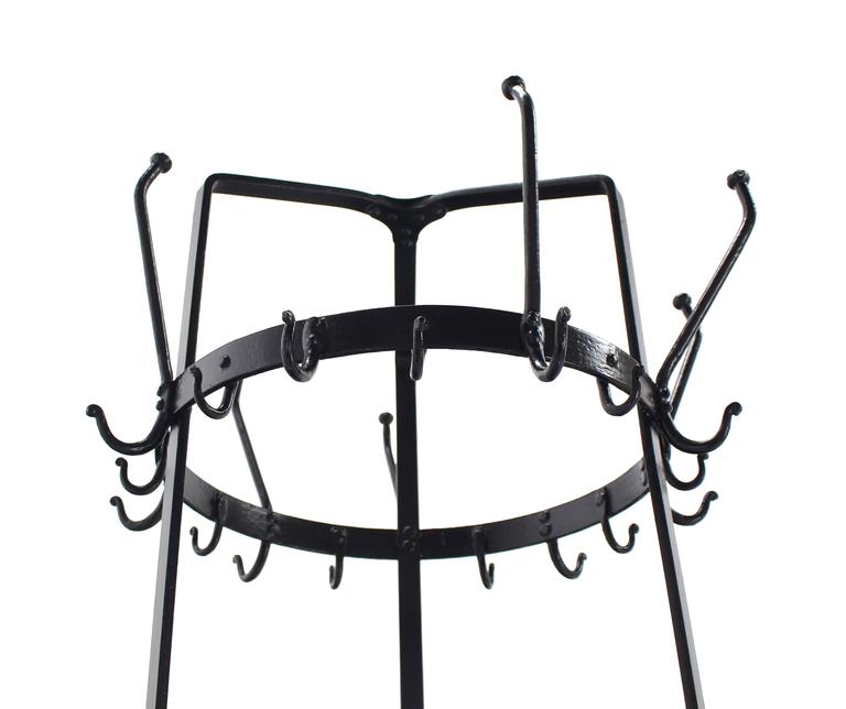 Wrought Iron Coat Rack Umbrella Stand For Sale at 1stdibs