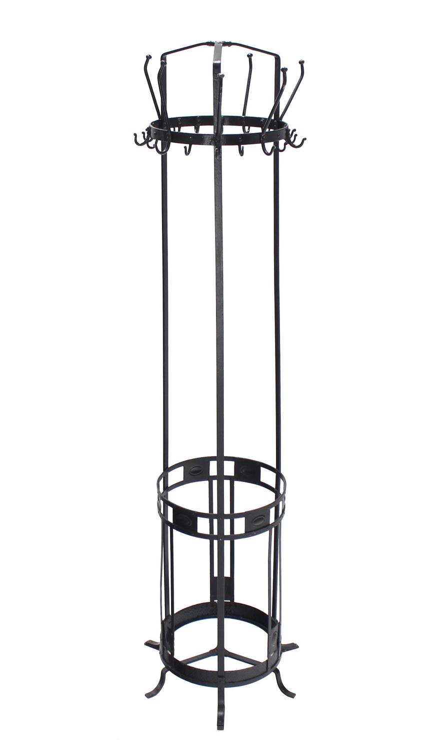 Wrought Iron Coat Rack Umbrella Stand For Sale at 1stdibs