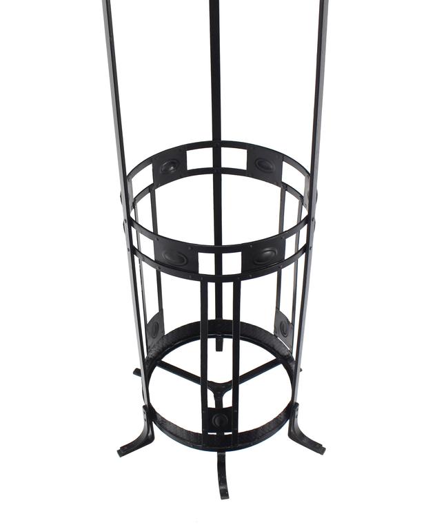 Wrought Iron Coat Rack Umbrella Stand For Sale at 1stdibs