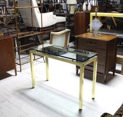 Brass and Glass Console Table