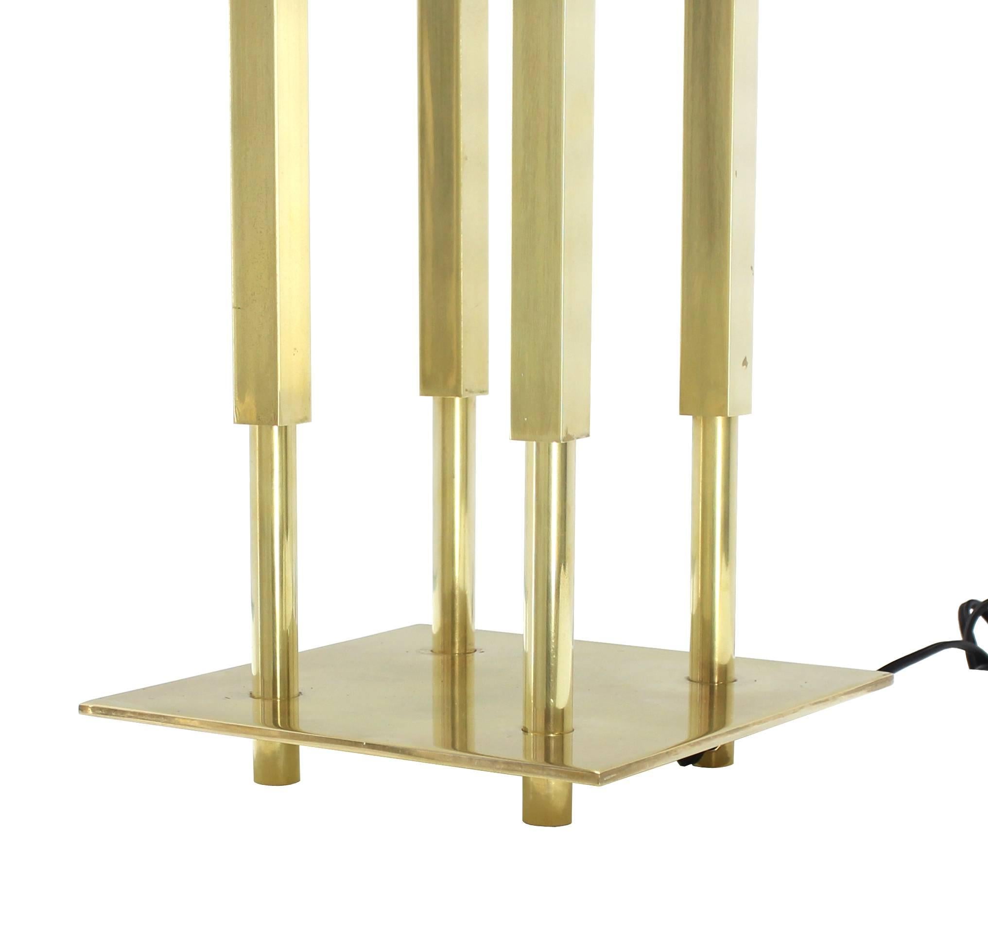 American Stifle Brass Table Lamp For Sale