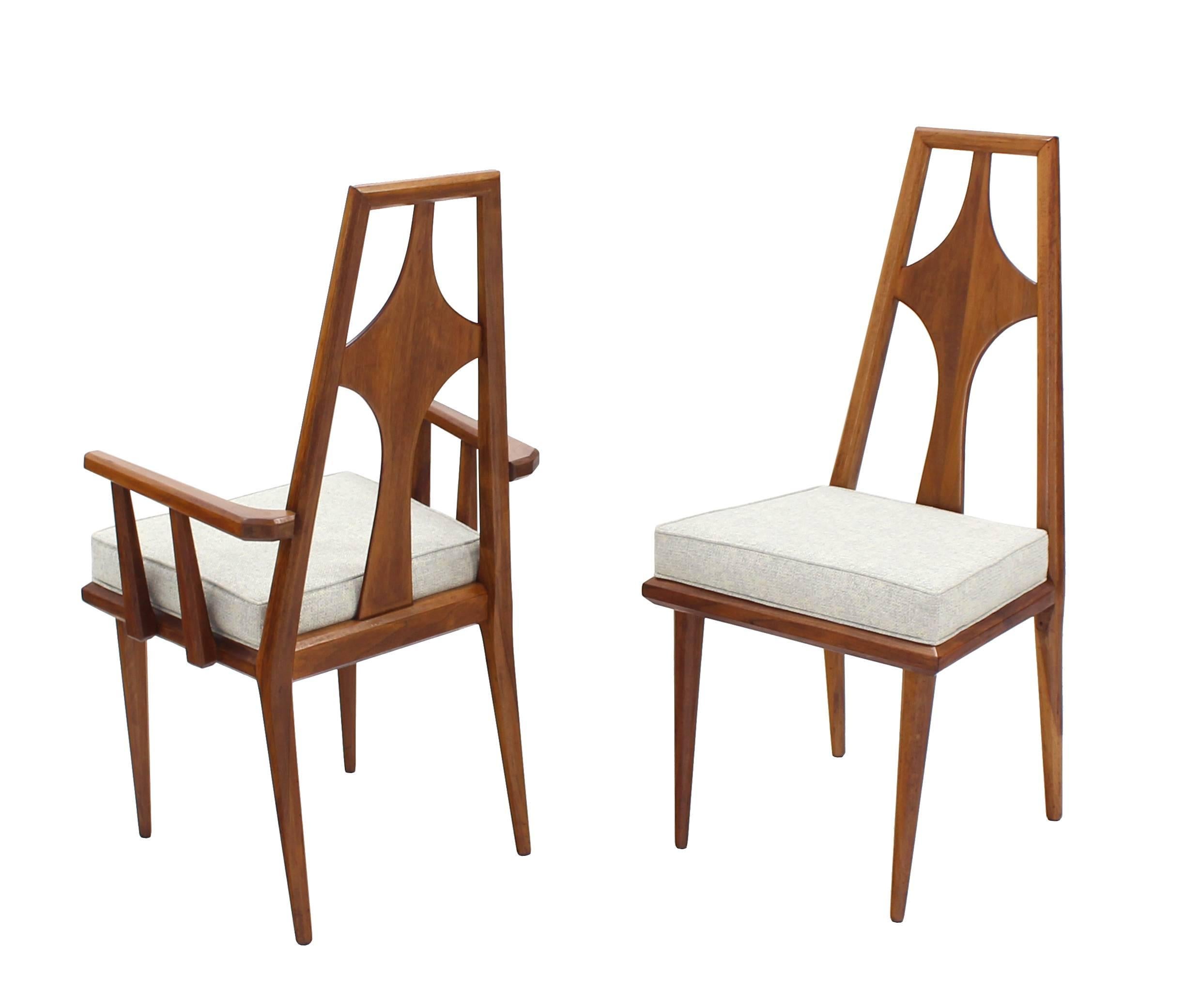 Mid-Century Modern Set of Six Swedish Dining Chairs  New Upholstery For Sale