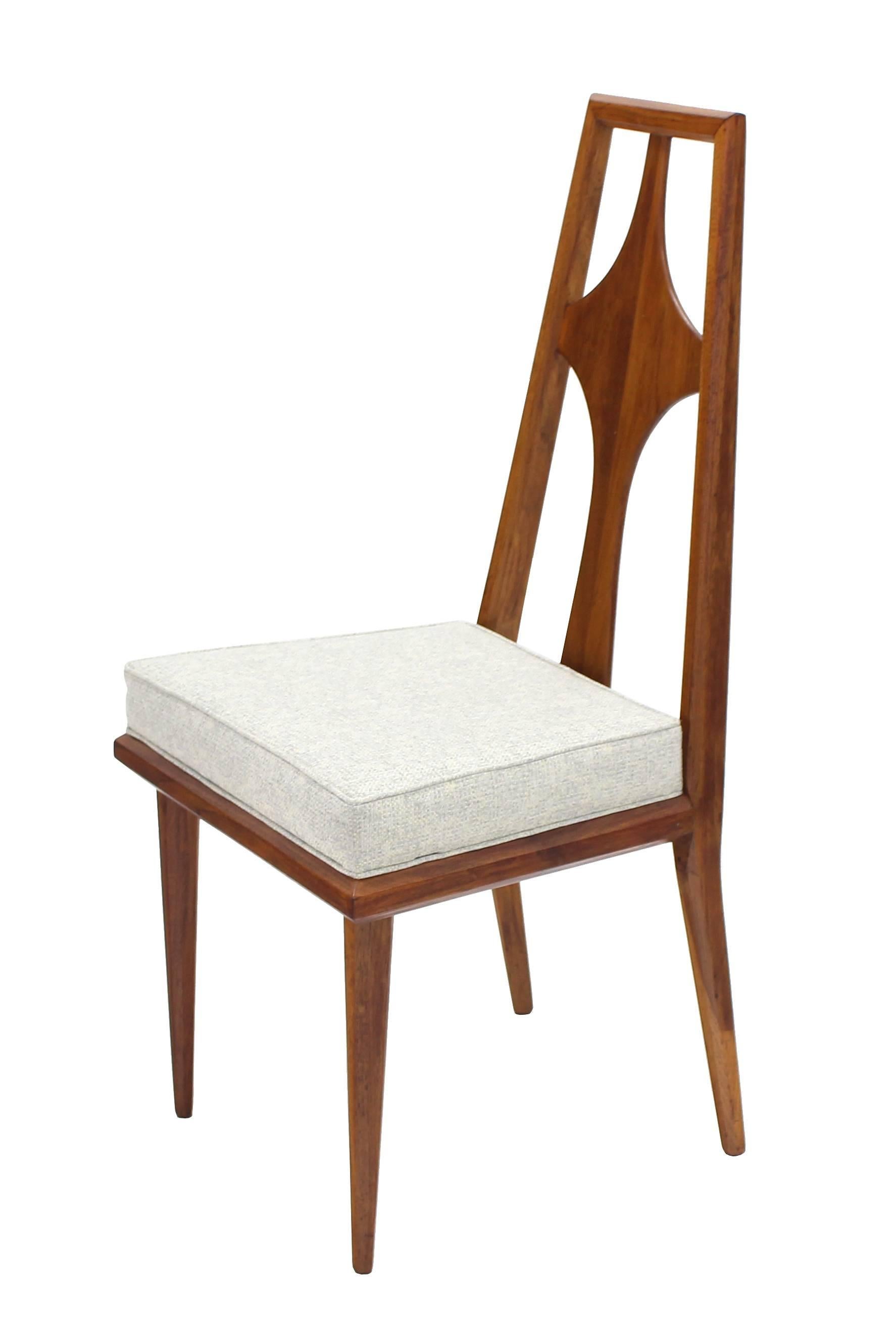 Set of Six Swedish Dining Chairs  New Upholstery In Excellent Condition For Sale In Rockaway, NJ