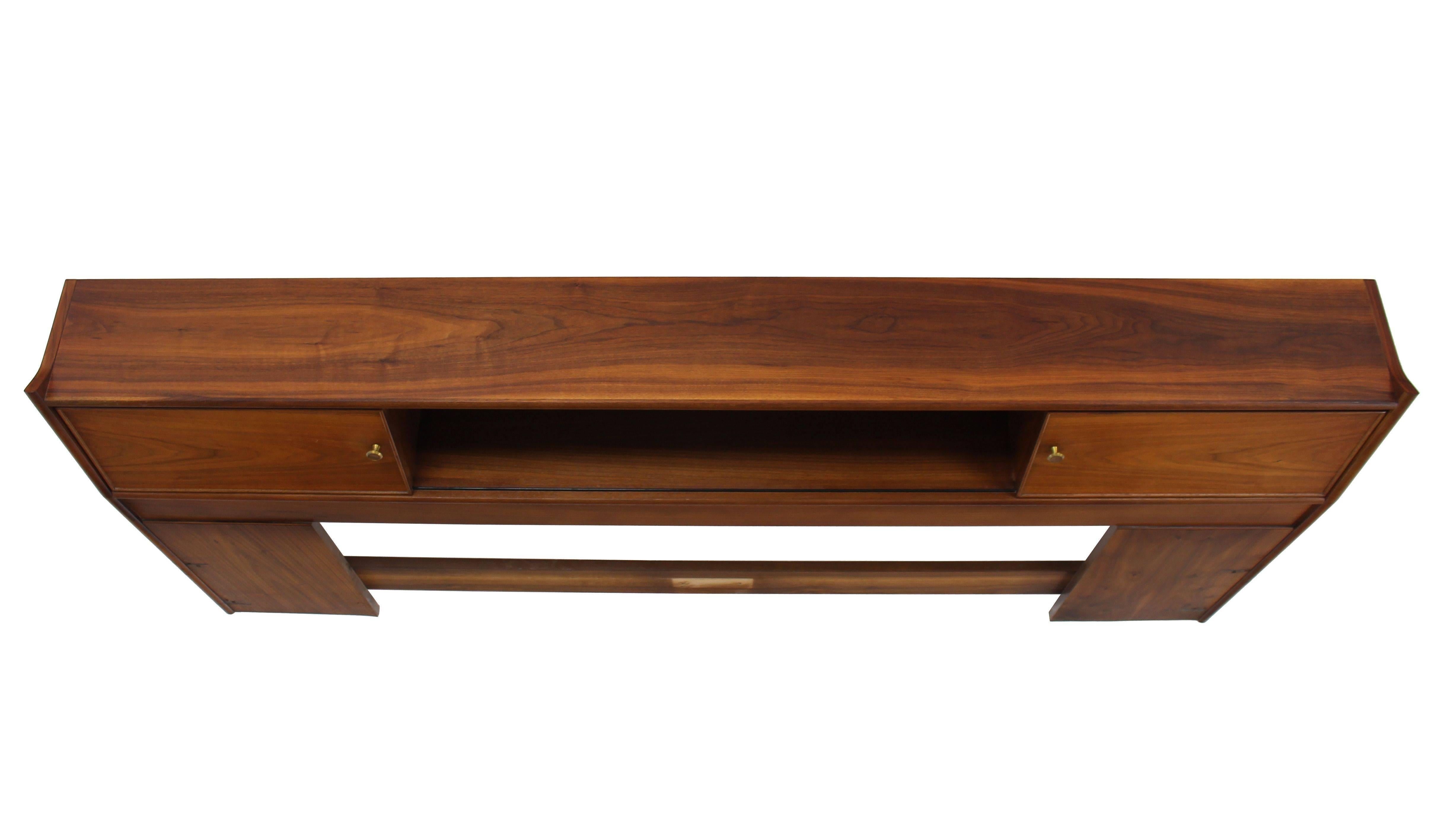 mid century headboard with storage