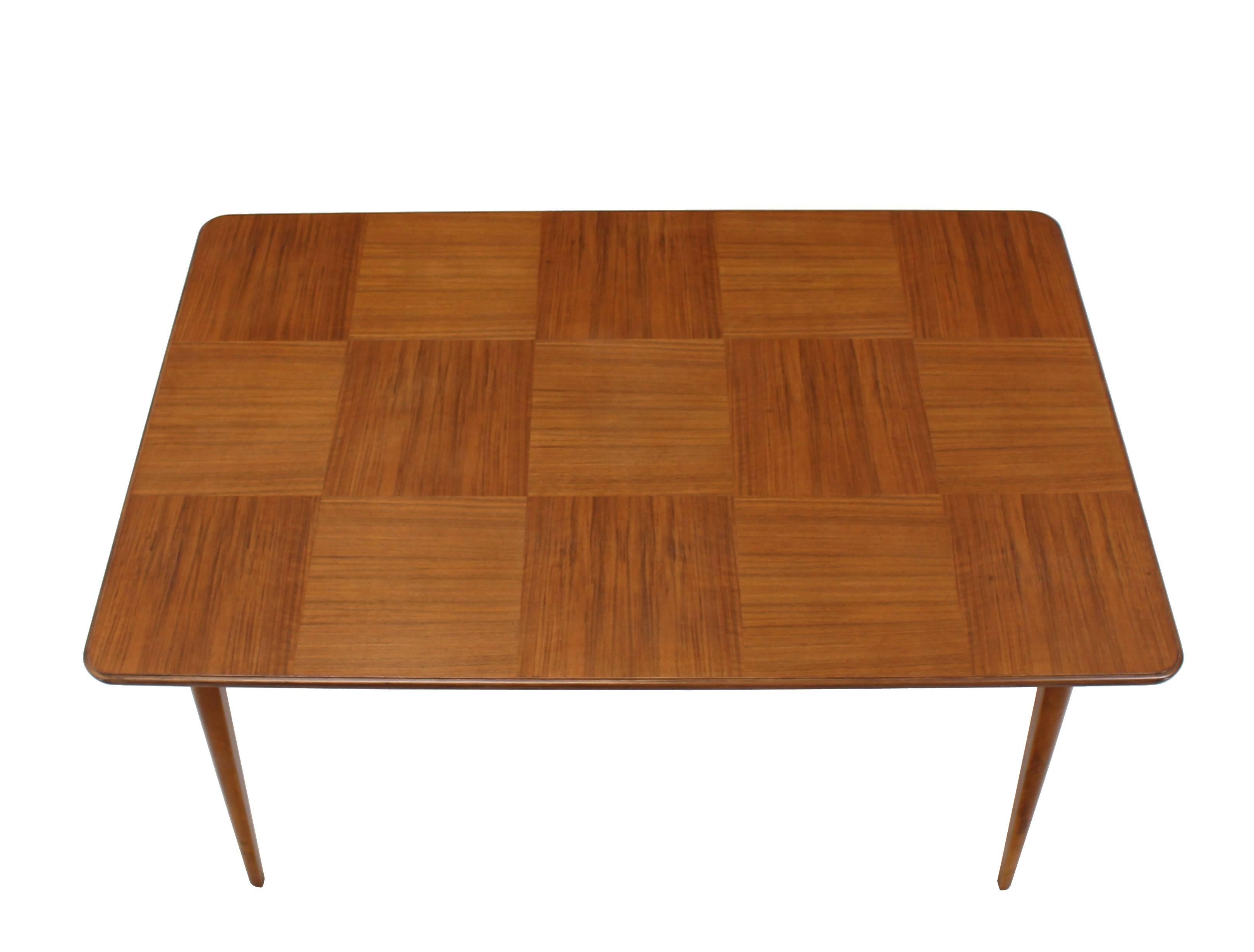 American Rare Edmund Spence Checker Pattern Dining Table For Sale