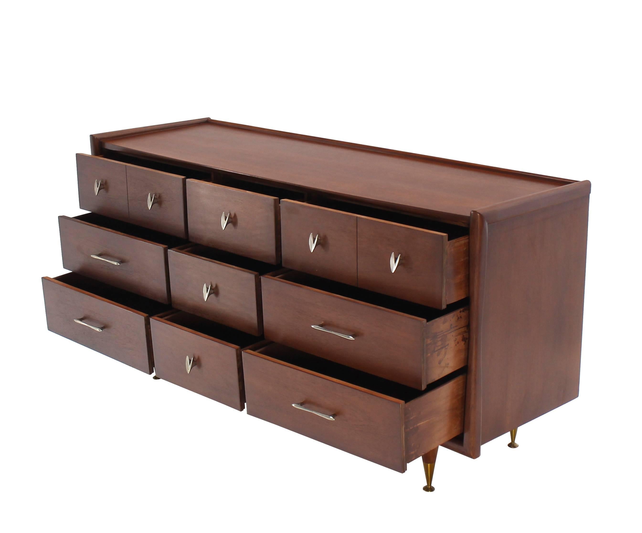 Mid Century American Modern Walnut Dresser 1