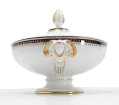 Rosenthal Porcelain Tureen Serving Dish Cobalt and Gold
