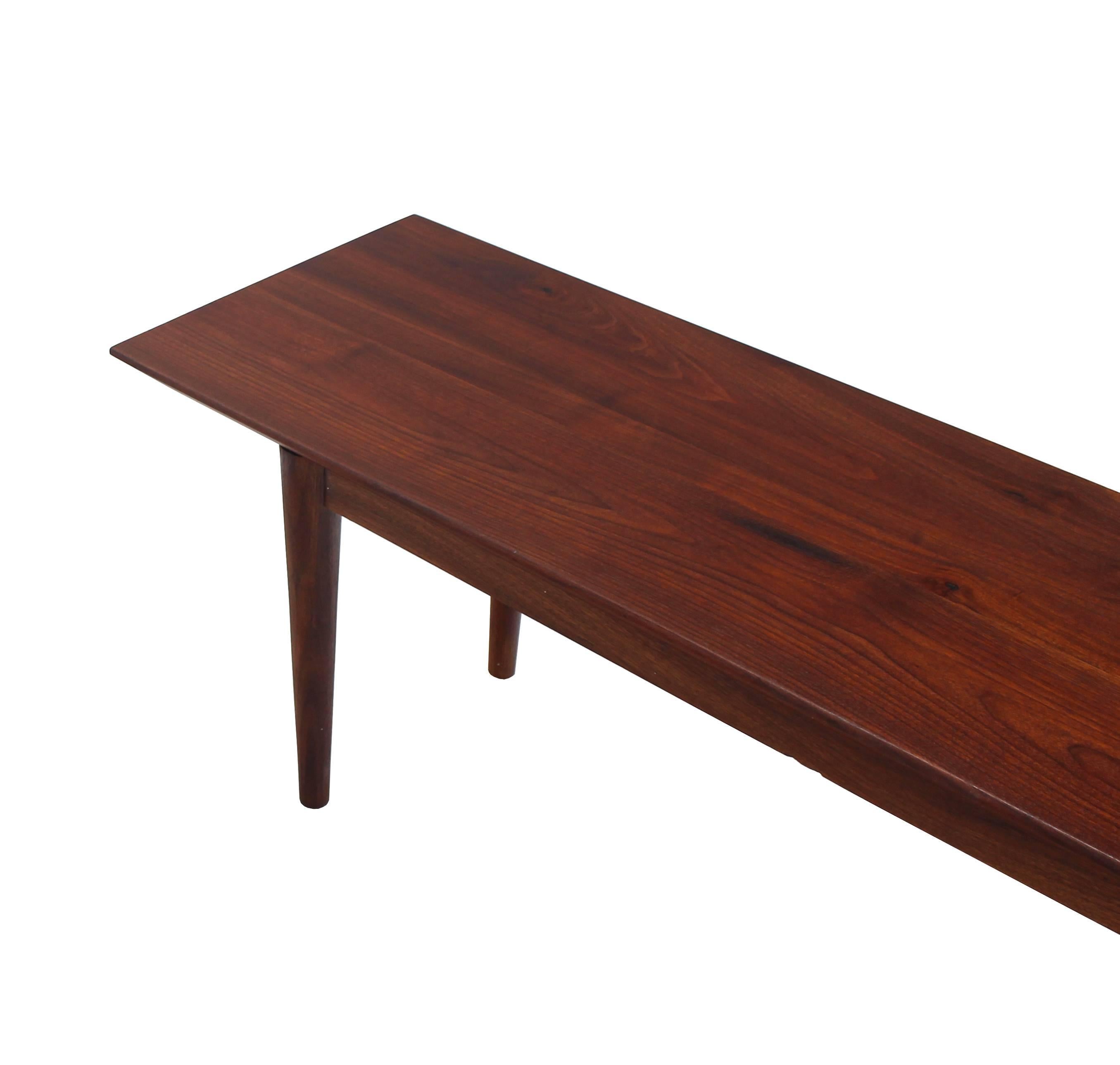Rare Early Walnut Bench or Coffee Table by Risom In Good Condition For Sale In Rockaway, NJ