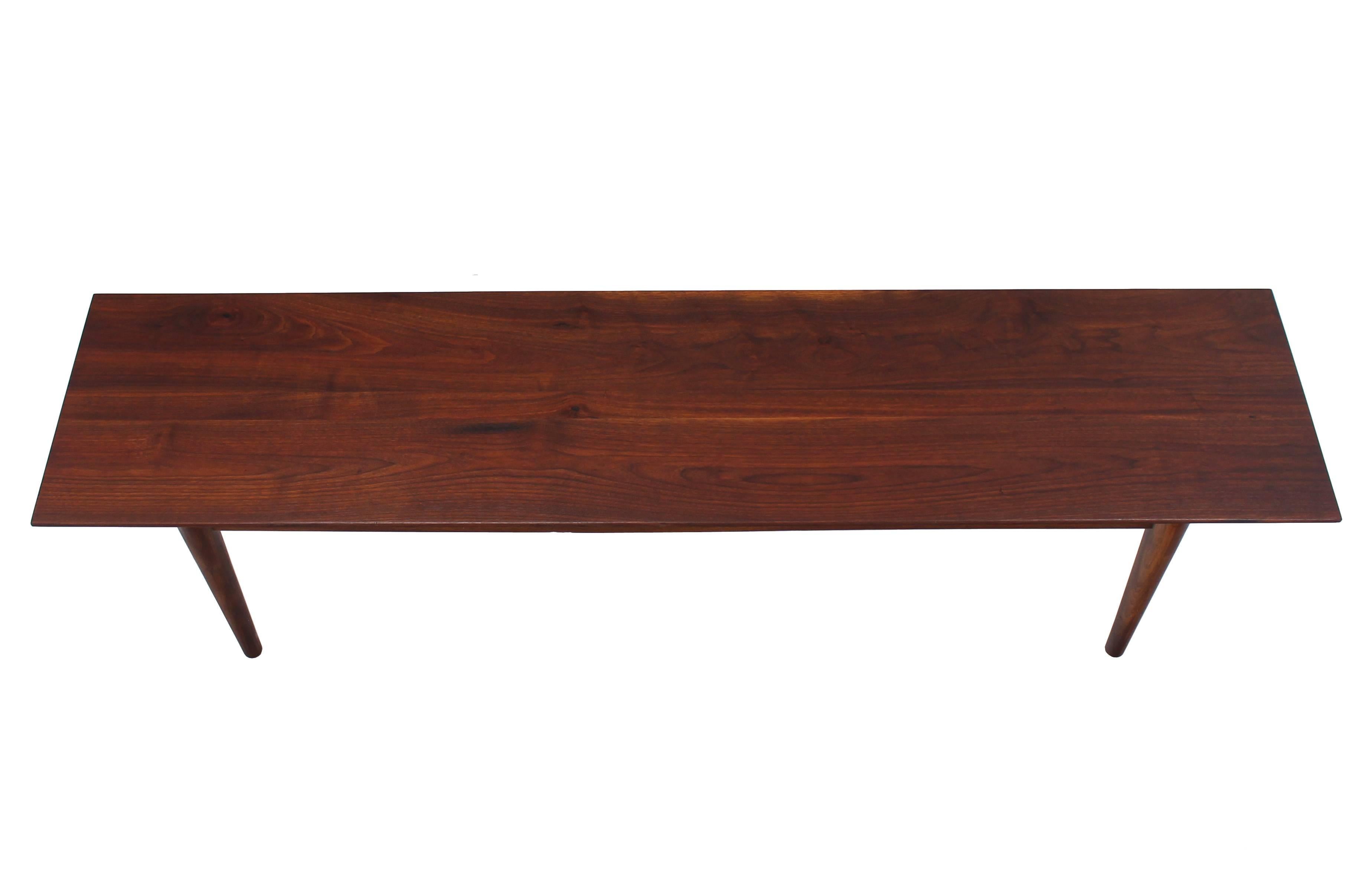 Rare Early Walnut Bench or Coffee Table by Risom For Sale 1