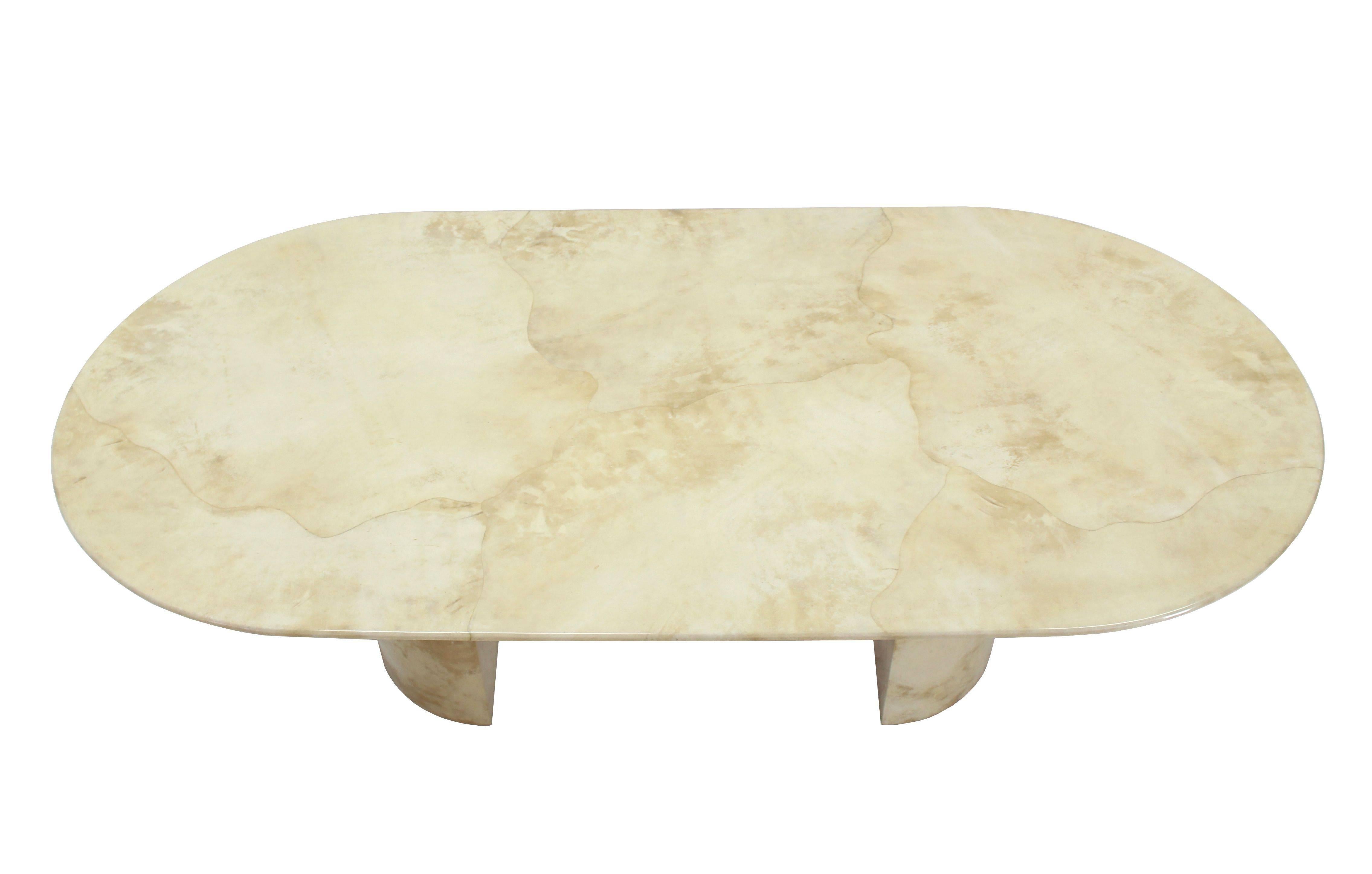 stone oval dining table