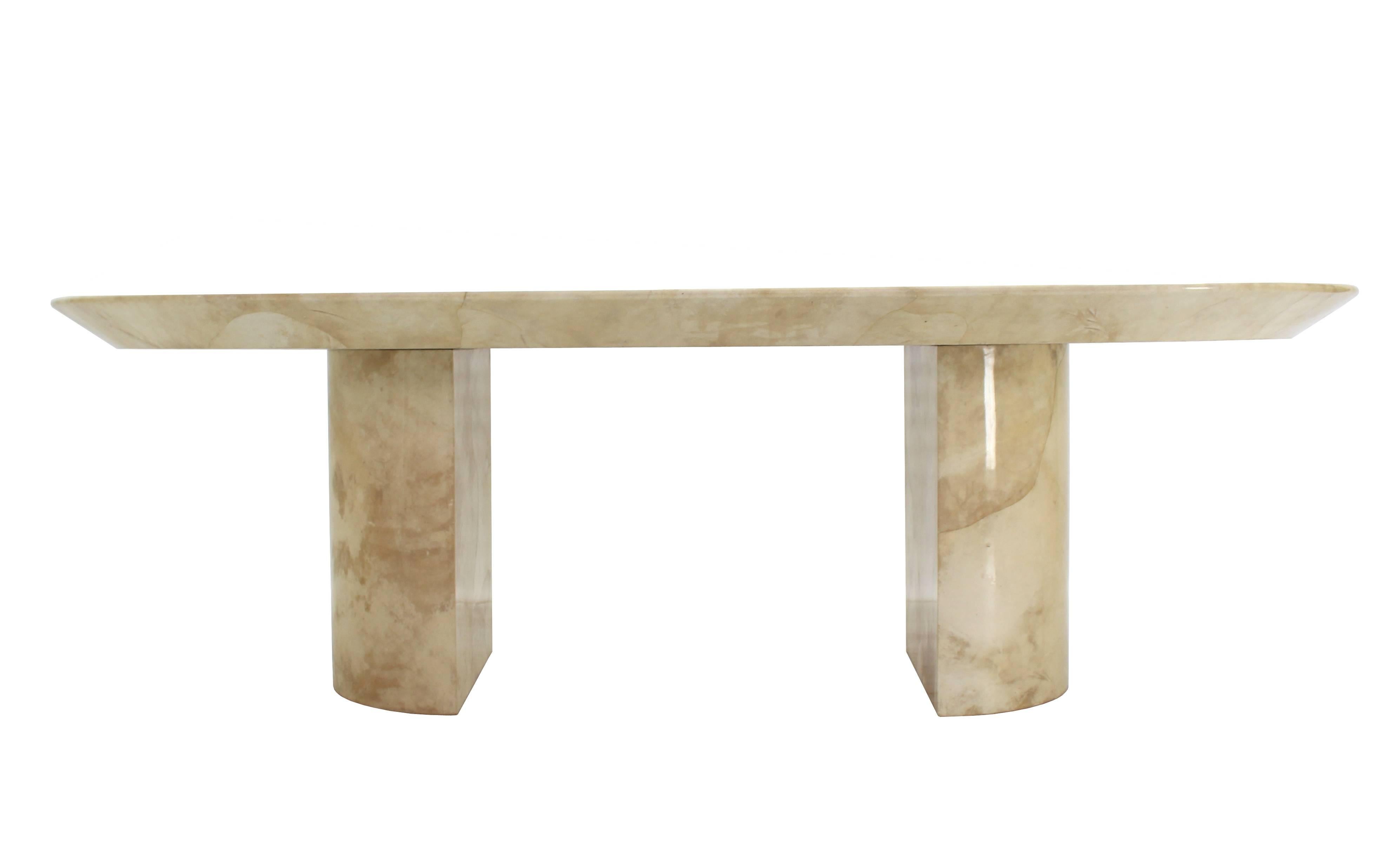 oval stone table