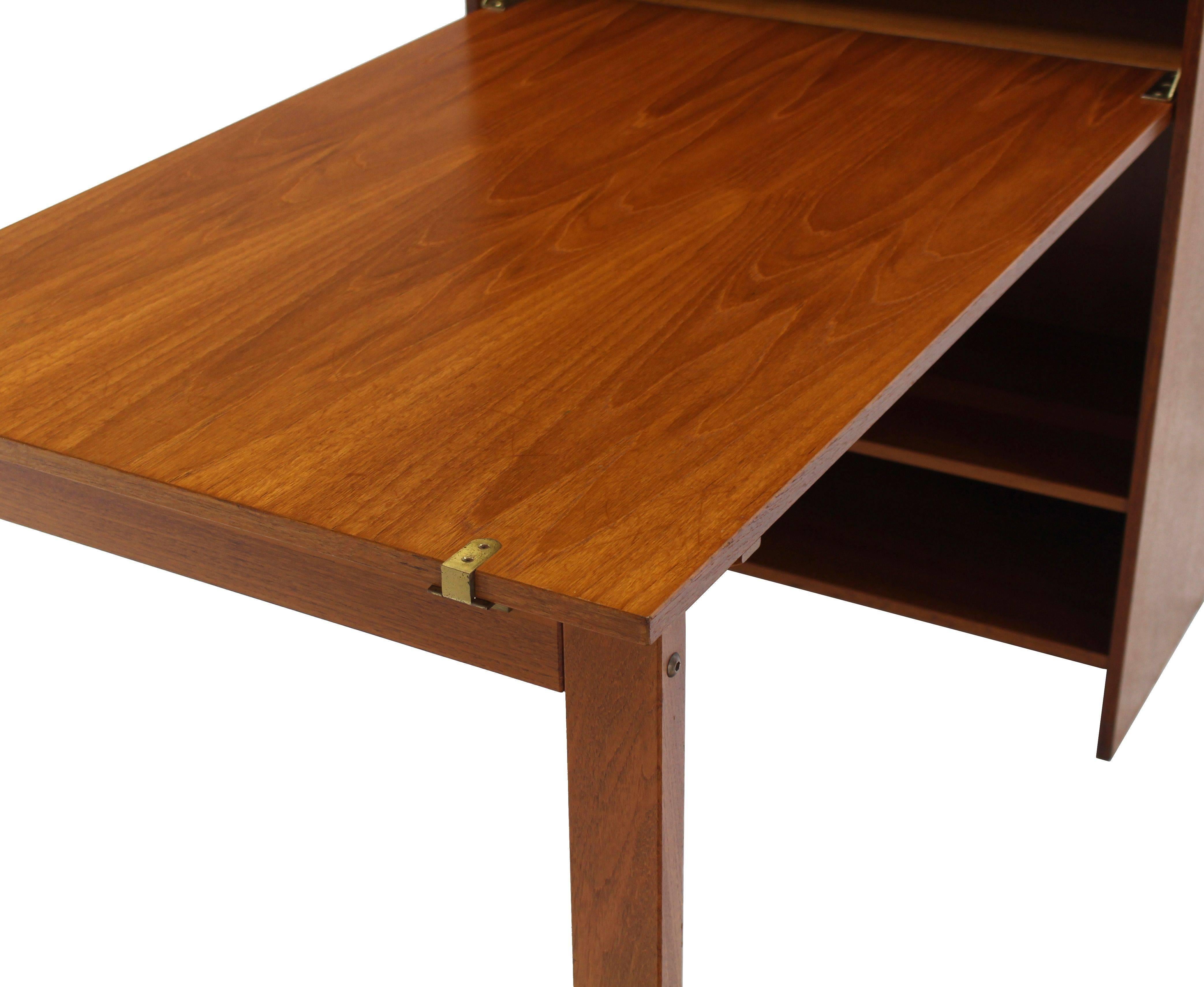 Mid-Century Modern Folding Dining Table Bookcase For Sale