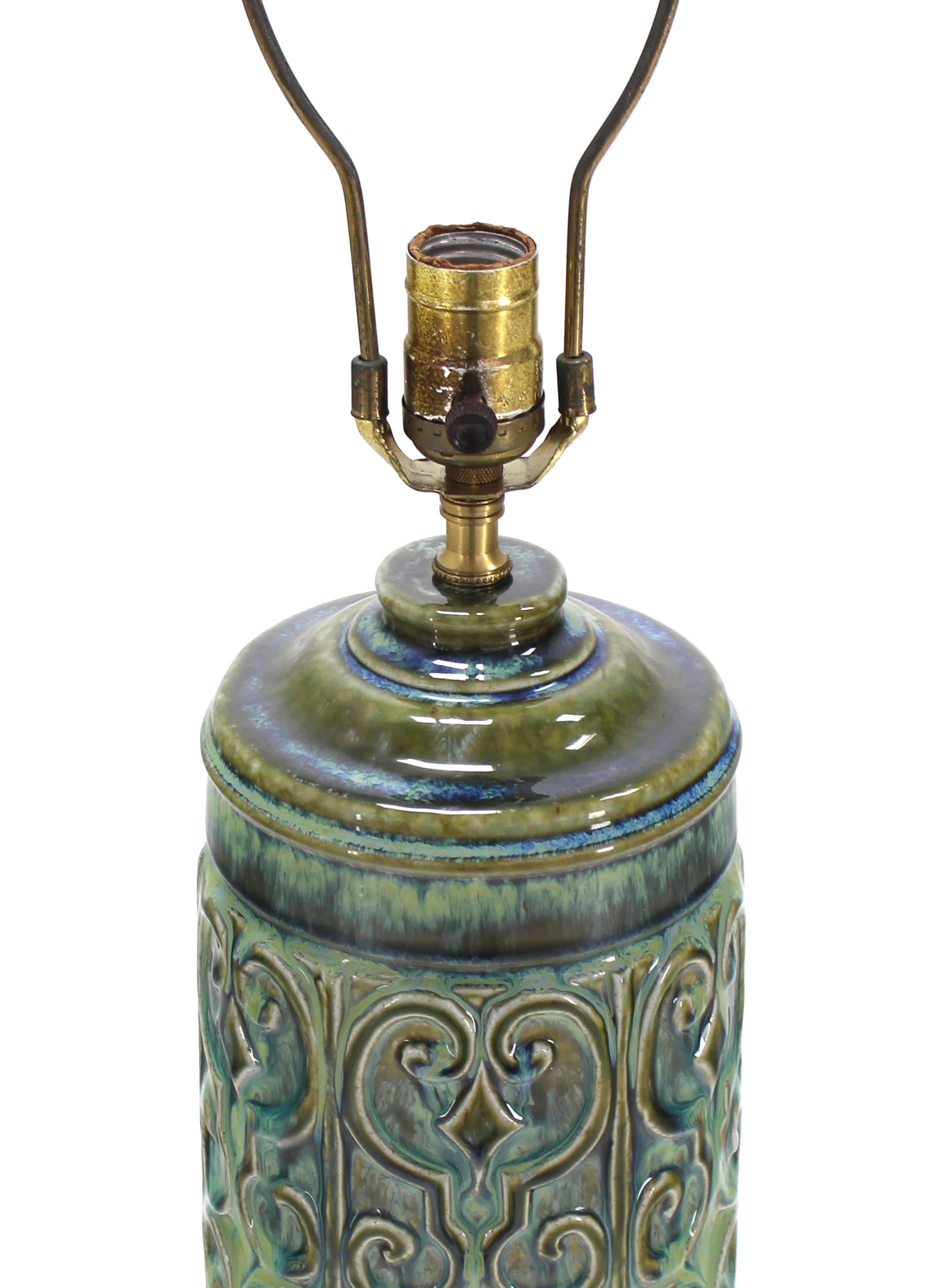 American Art Pottery Table Lamp For Sale