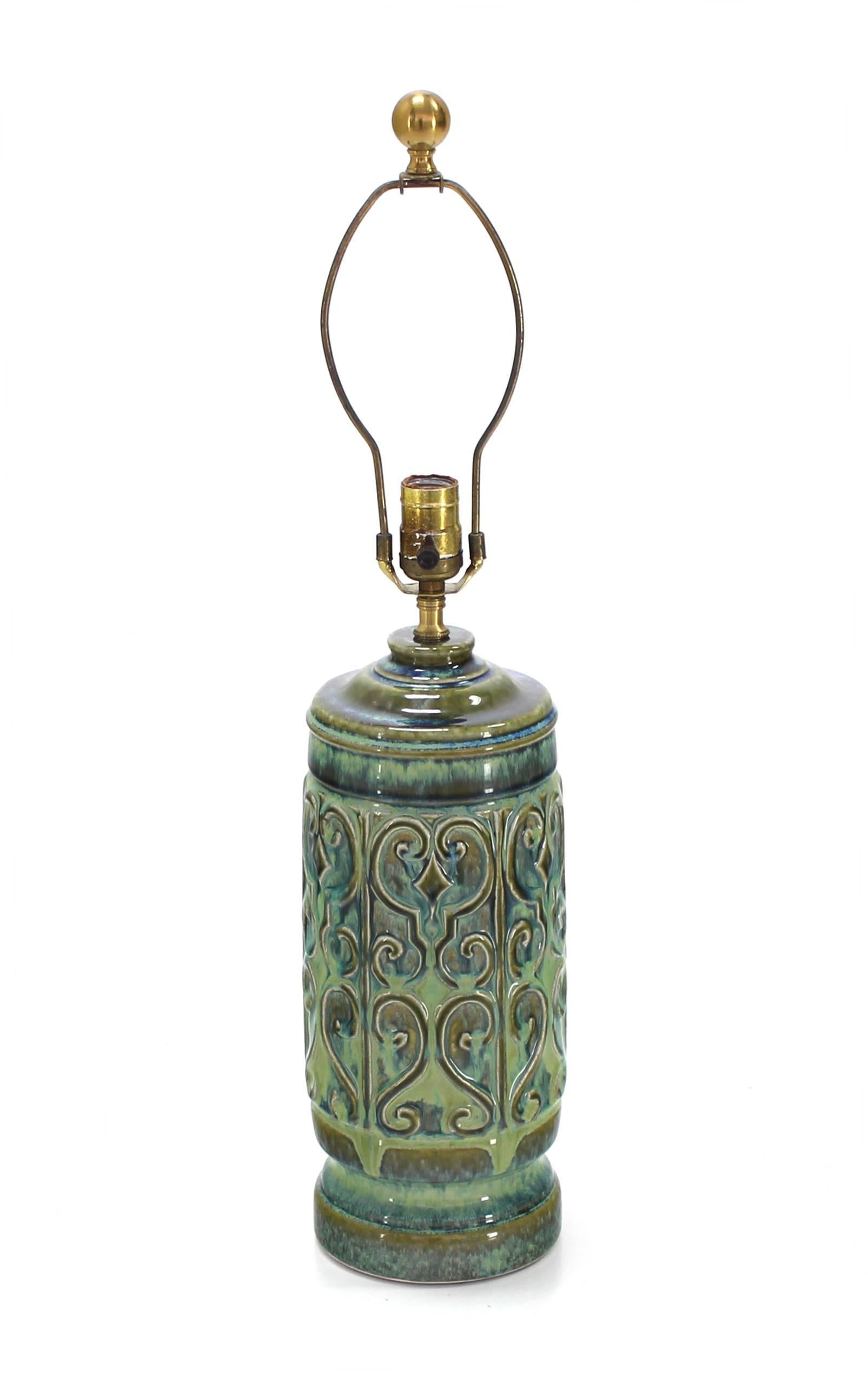 20ième siècle Lampe de table en poterie d'art en vente
