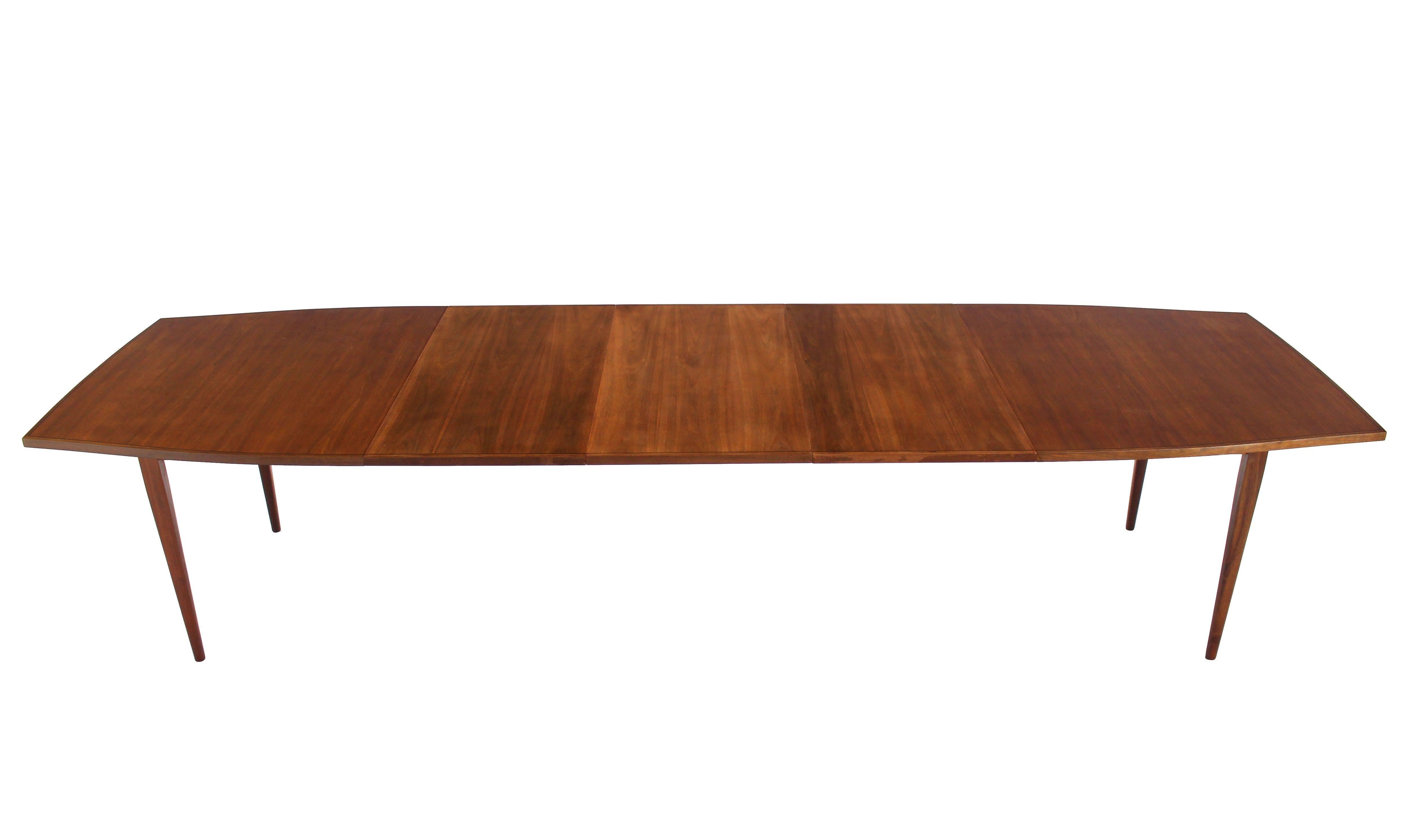 Mid-Century Modern Large Walnut Dining Table by Directional