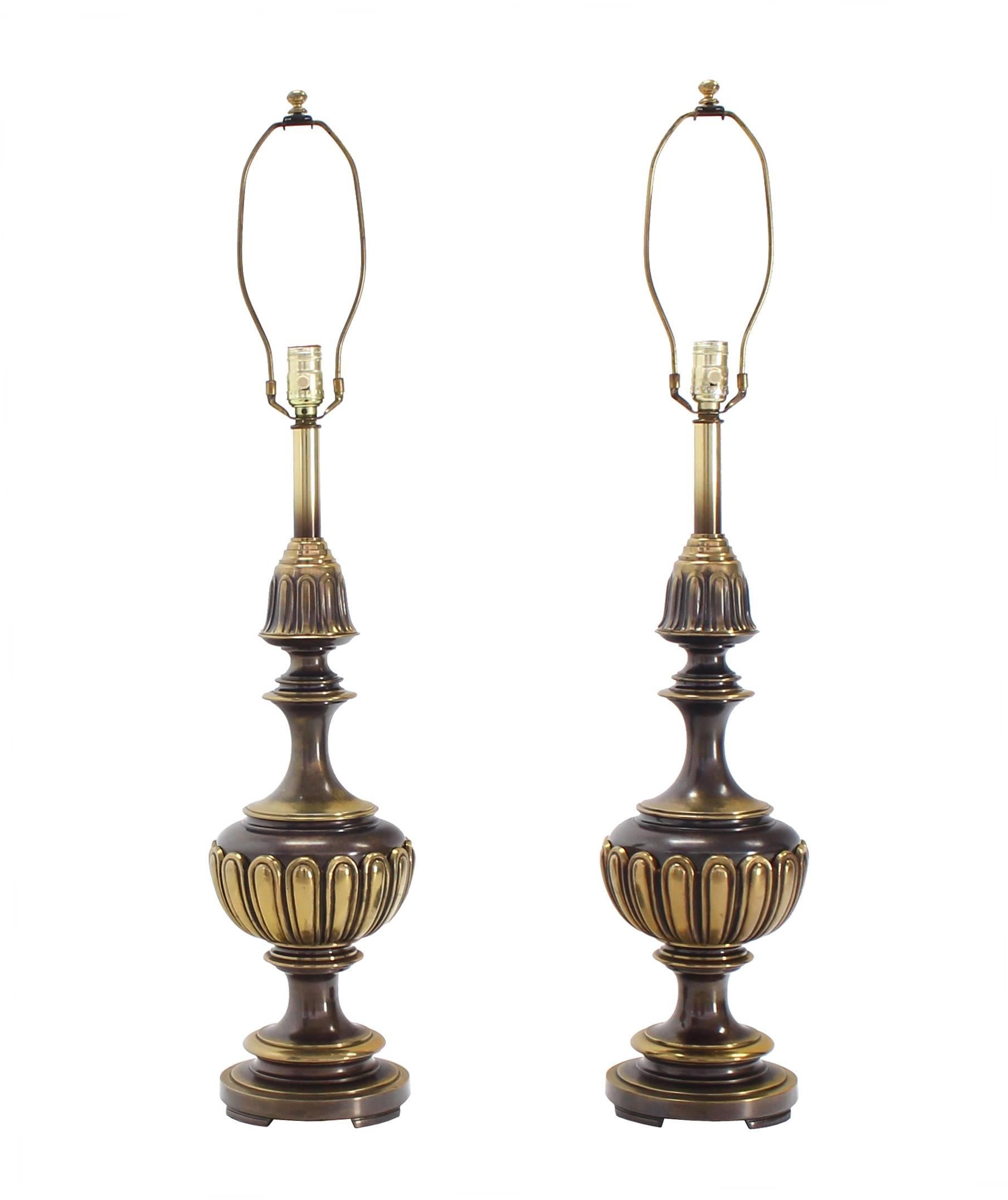 Pair of Stiffel Brass Table Lamps 1