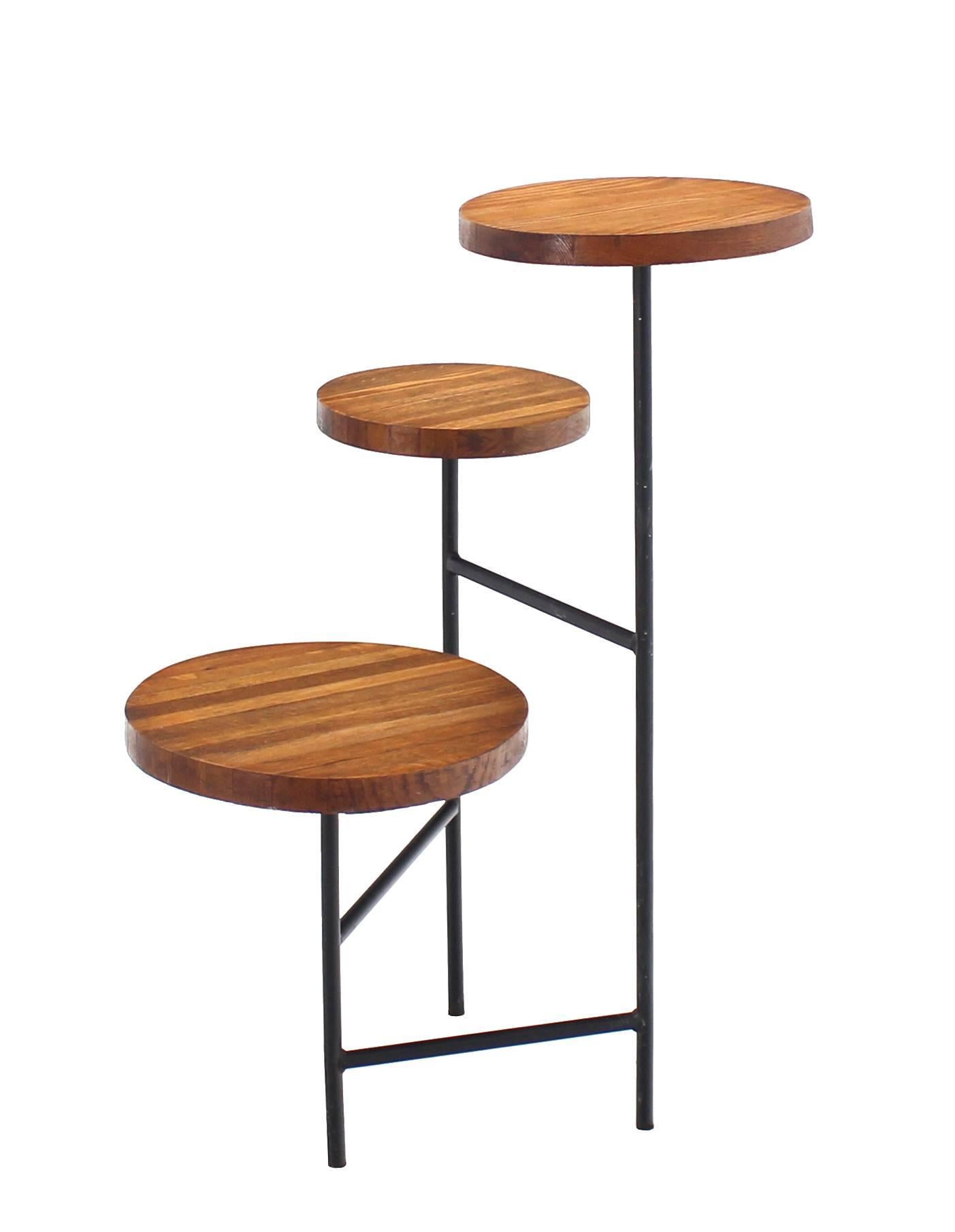 Tri Leg Three-Tier Side Display Table Planter For Sale 2